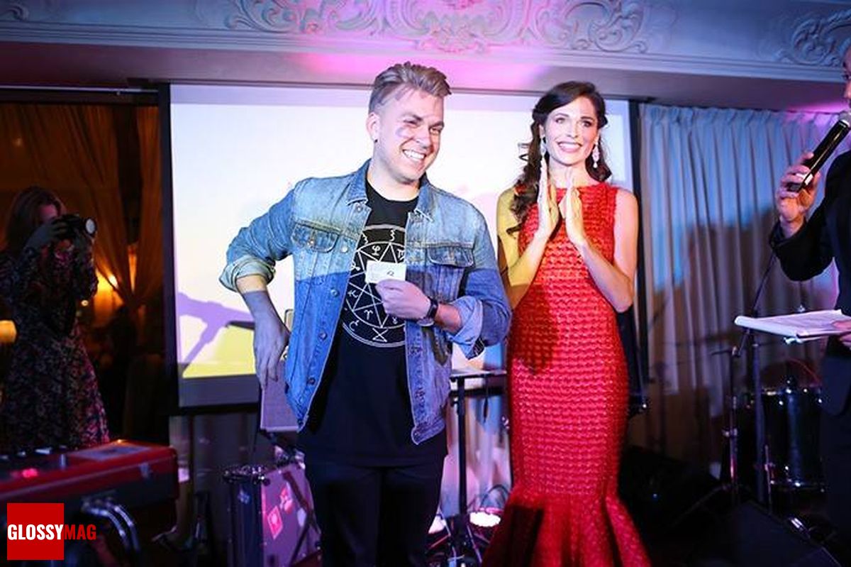 Сергей Остриков, Полина Аскери на праздновании 2-летия Love2Beauty.ru в EMPORIO CAFE, 20 ноября 2014 г.