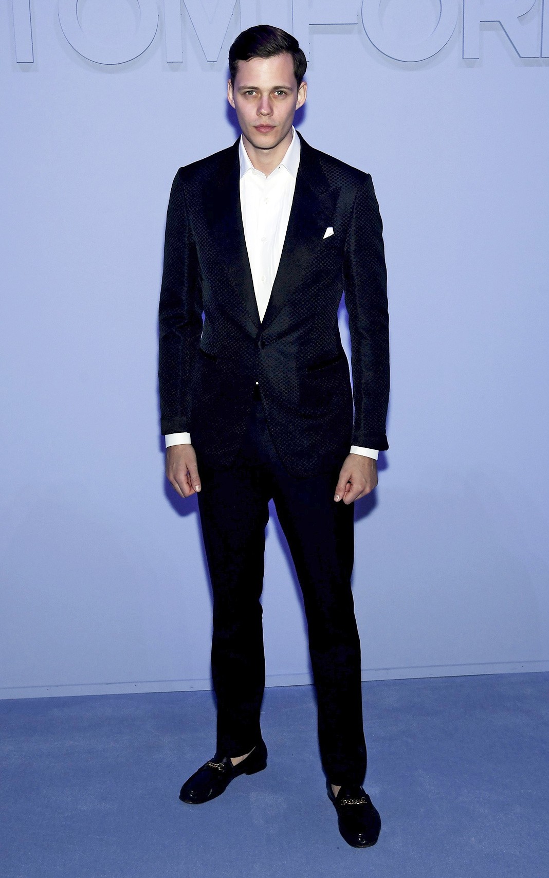 Билл Скарсгард на шоу Tom Ford Fall/Winter 2018 Men's Runway Show в Нью-Йорке, 6 февраля 2018 г.