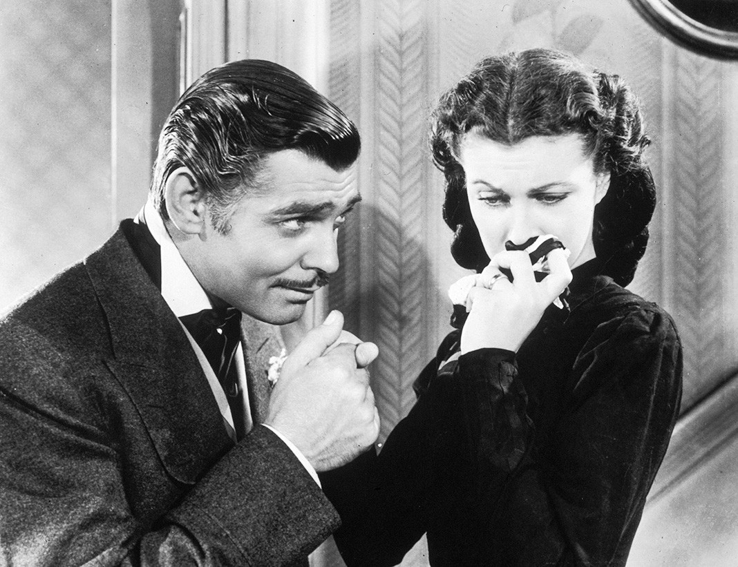Кларк Гейбл, Вивьен Ли в фильме «Унесенные ветром», 1939 г.