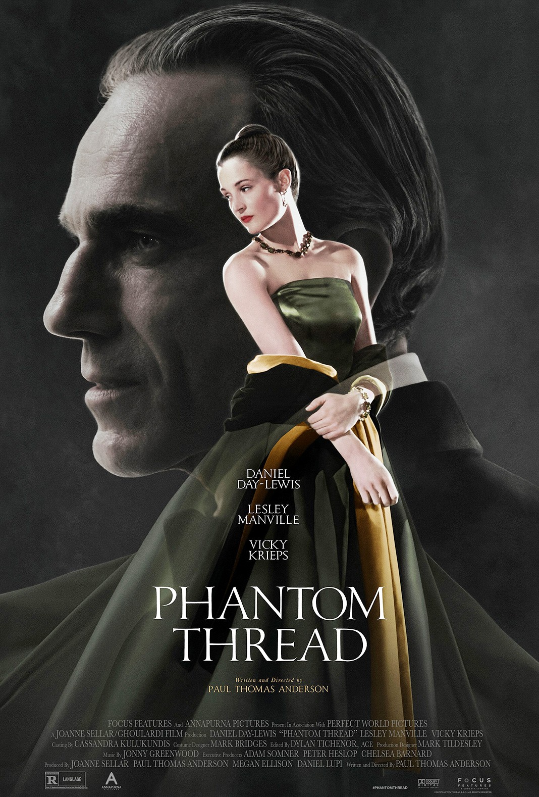Афиша из фильма «Призрачная нить» (Phantom Thread), 2017 г.