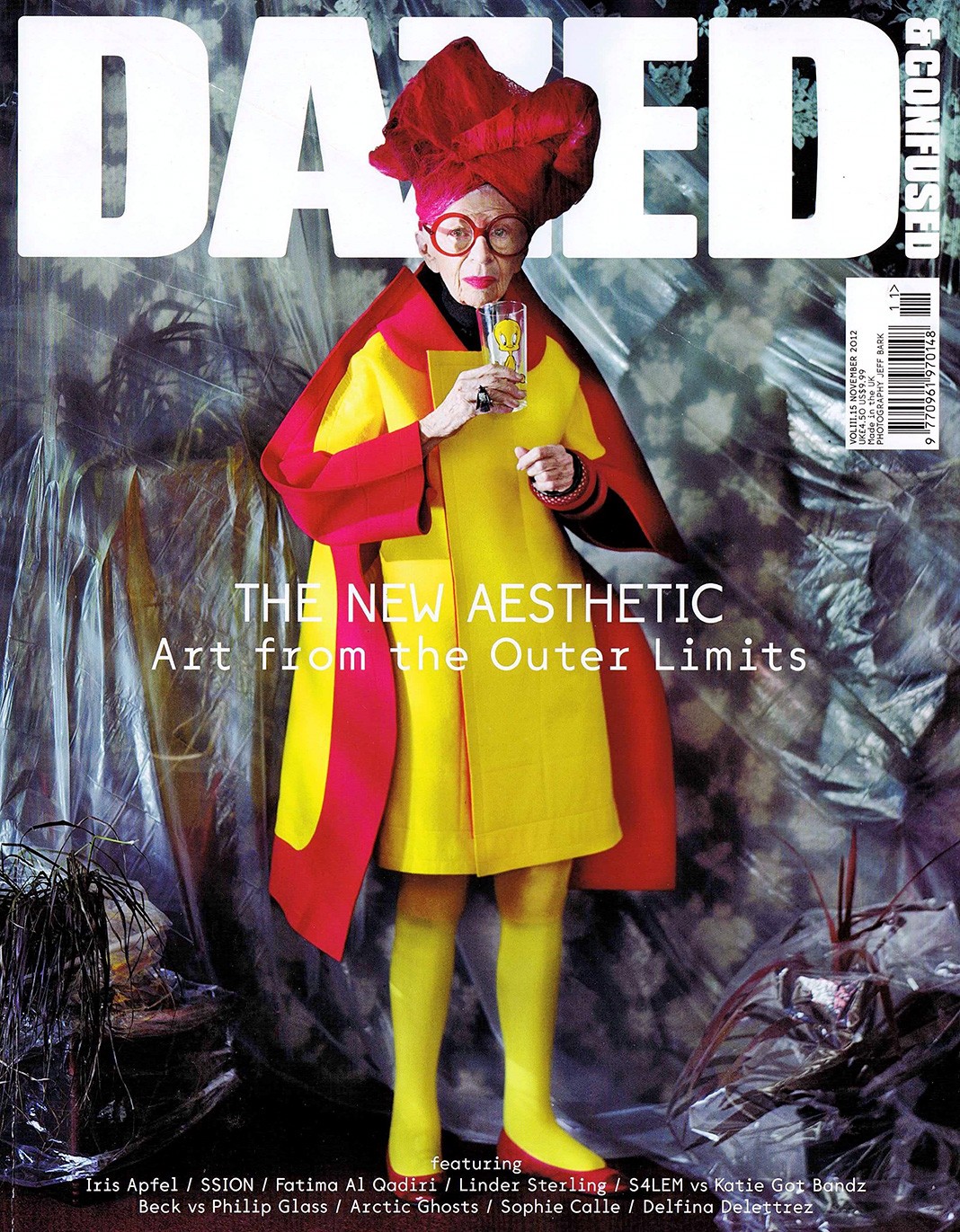 Айрис Апфель на обложке журнала Dazed, ноябрь 2012 г. На обложке журнала Dazed, ноябрь 2012 г.
