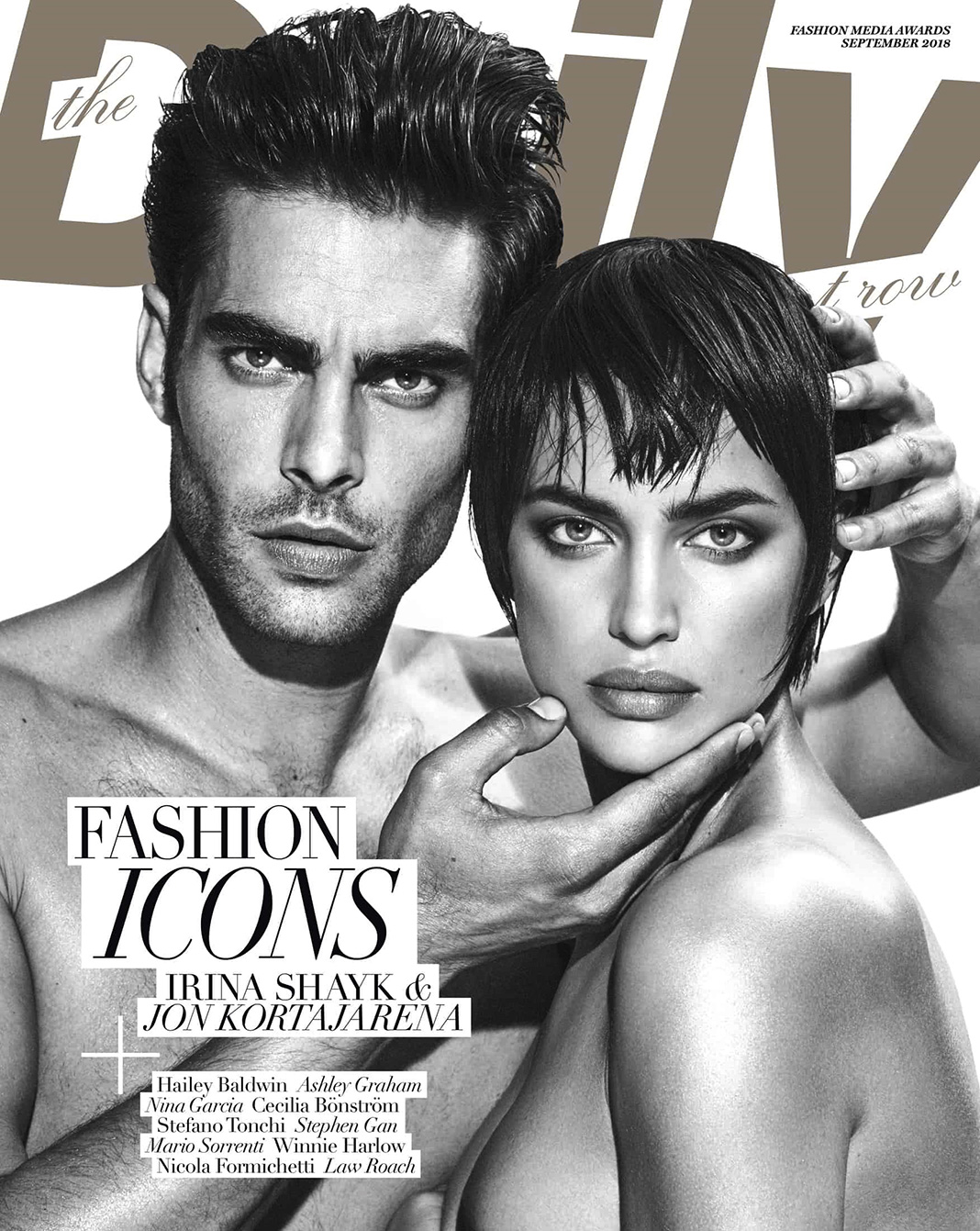 Джон Кортахарена, Ирина Шейк на обложке журнала Daily Front Row, сентябрь 2018 г. Джон Кортахарена, Ирина Шейк на обложке журнала Daily Front Row
