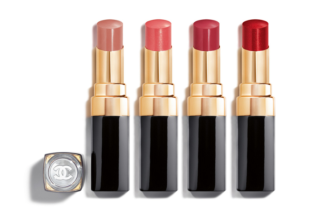 Chanel, увлажняющая помада-блеск для губ Rouge Coco Flash, оттенки: Dawn, Sunbeam, Flame, Heat