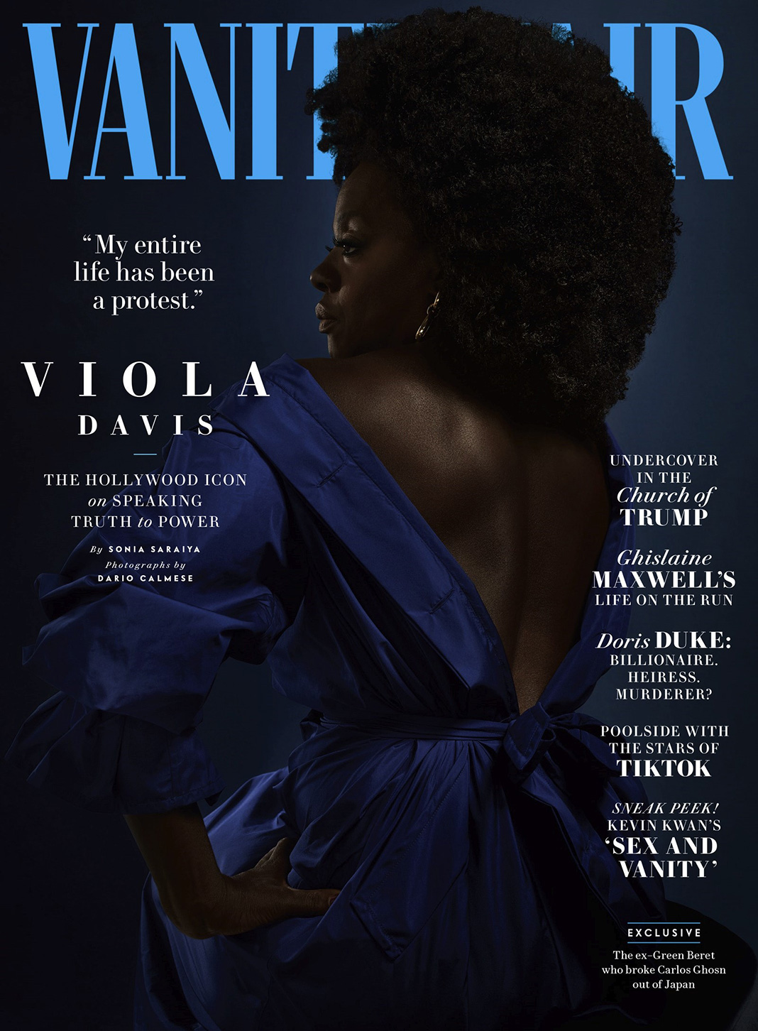 Виола Дэвис на обложке журнала Vanity Fair, июль-август 2020 г. На обложке журнала Vanity Fair