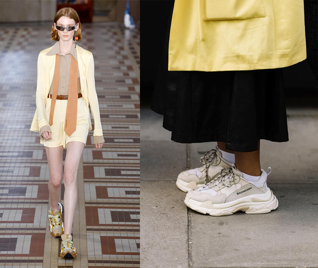 Шоу Acne Studios S/S 19; кроссовки Balenciaga Triple-s