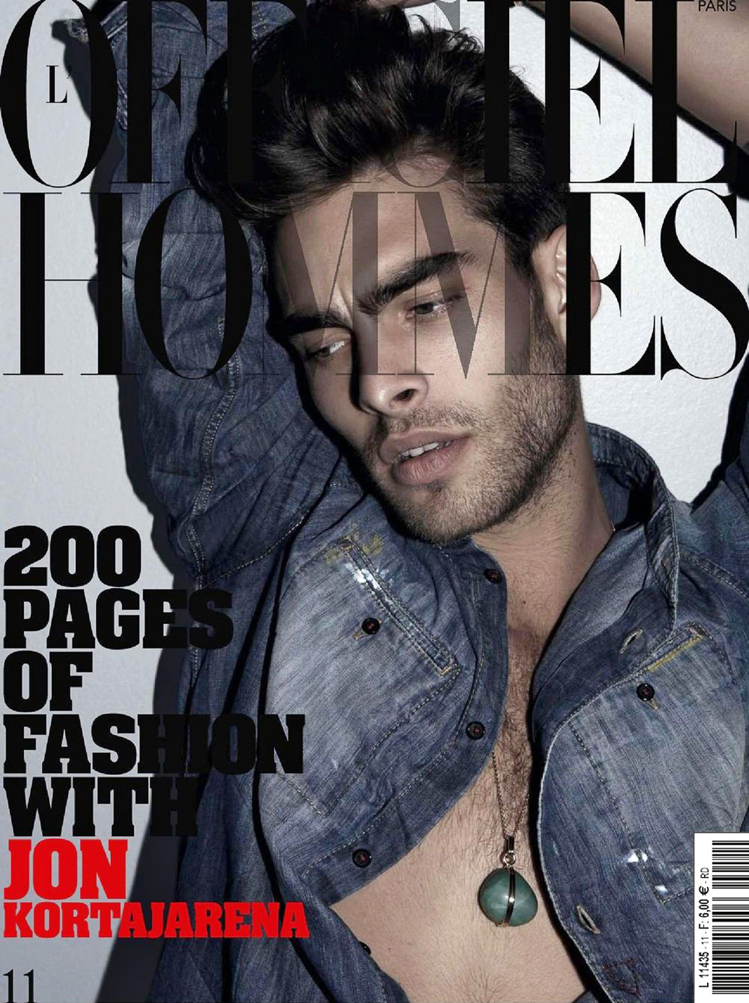 Джон Кортахарена на обложке журнала L’Officiel Paris Hommes, январь 2008 г. На обложке журнала L’Officiel Paris Hommes