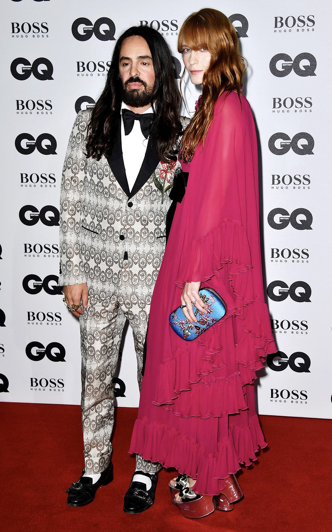Алессандро Микеле, Флоренс Уэлч на вручении премии GQ Men Of The Year Awards 2016 в Лондоне, 6 сентября 2016 г.