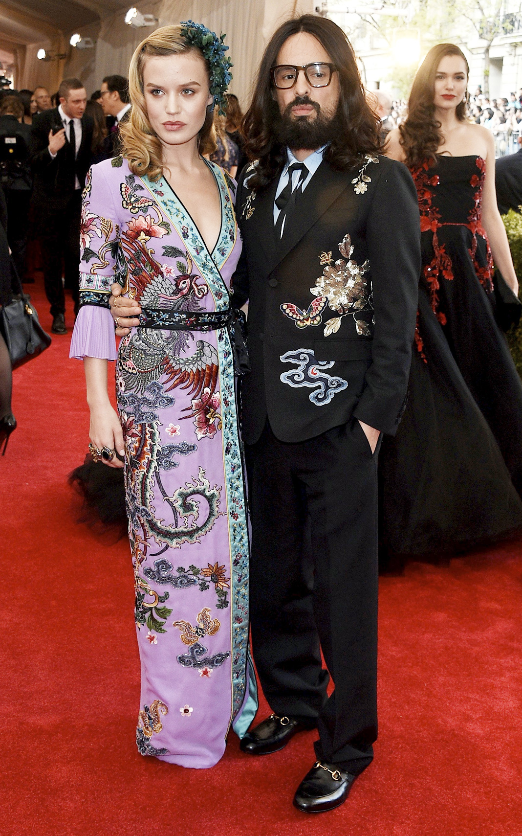 Джорджия Мэй Джаггер, Алессандро Микеле на балу Института костюма Met Gala 2015: «China: Through The Looking Glass» в Нью-Йорке, 4 мая 2015 г.