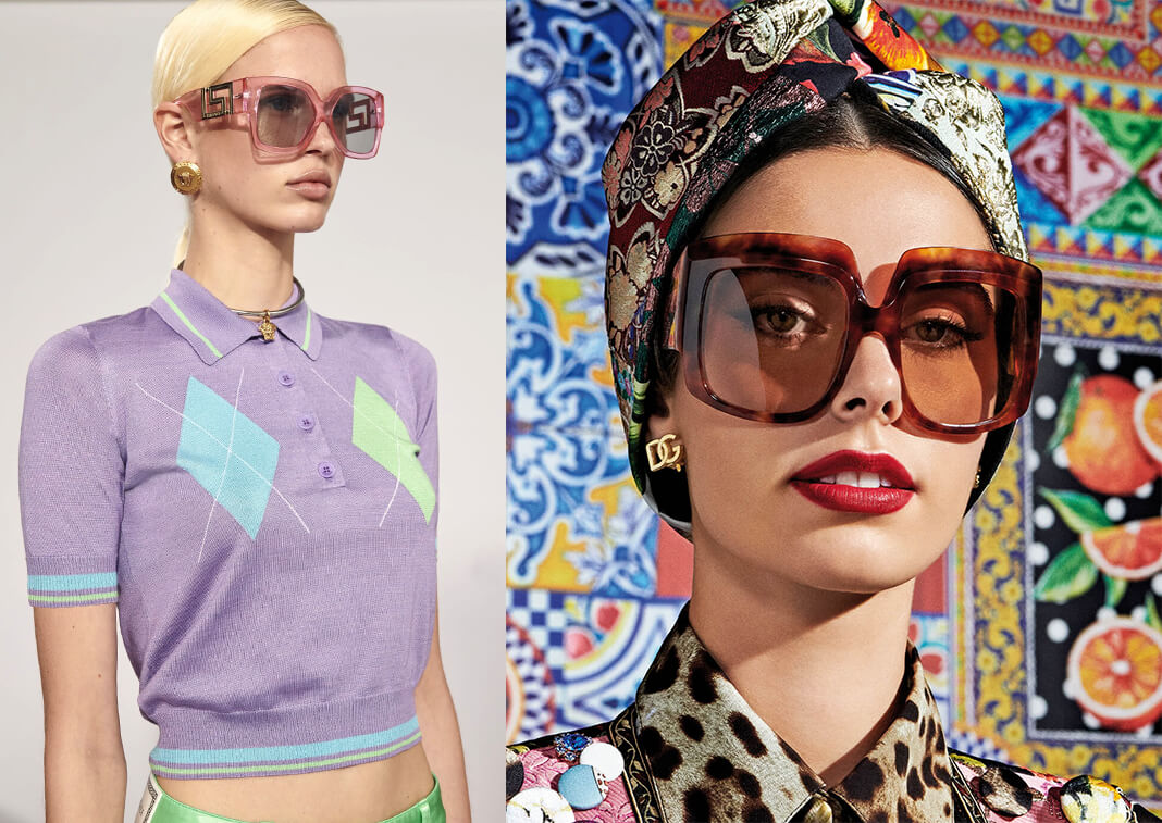 Очки Versace Resort 2021; очки Dolce & Gabbana S/S 2021 Versace Resort 2021; очки Dolce & Gabbana S/S 2021
