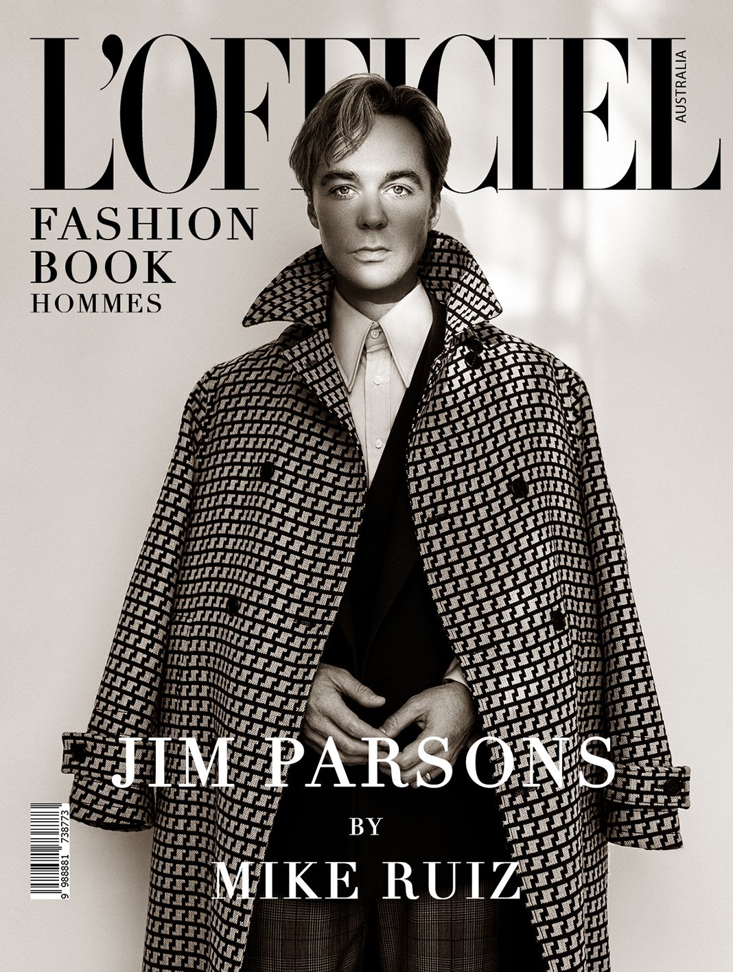 Джим Парсонс на обложке журнала L'OFFICIEL На обложке журнала L'OFFICIEL