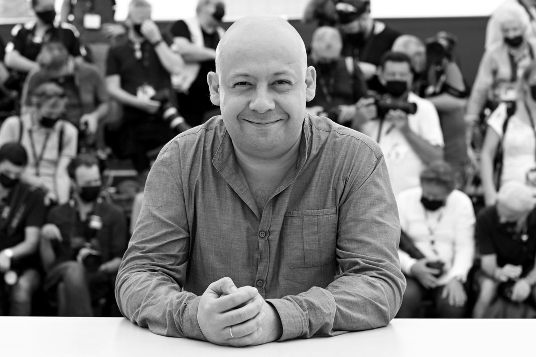 Алексей Герман-младший на фотоколле фильма «Дело» в рамках 74-го ежегодного Каннского кинофестиваля, 10 июля 2021 г.