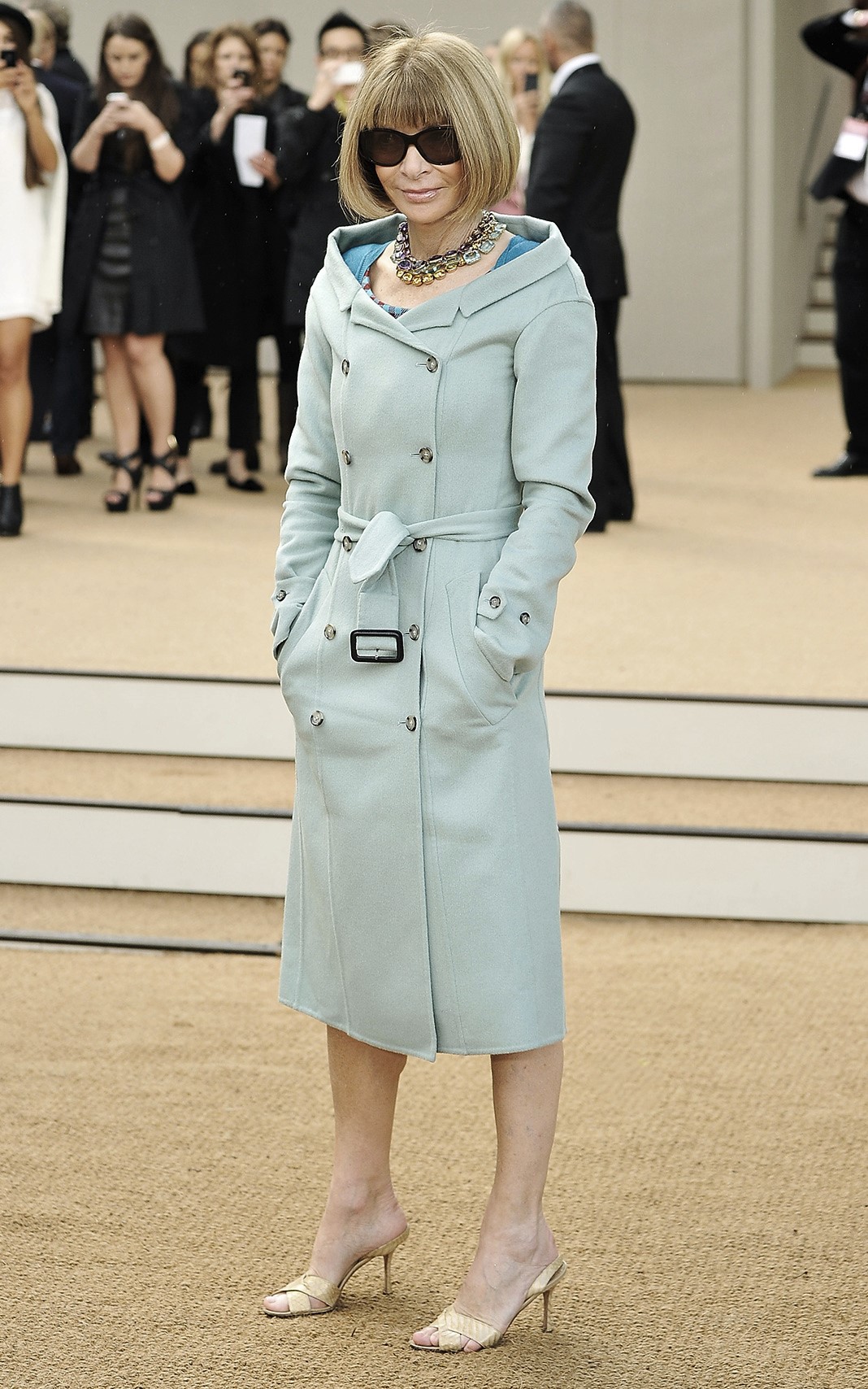 Анна Винтур на показе женской одежды Burberry Prorsum.
