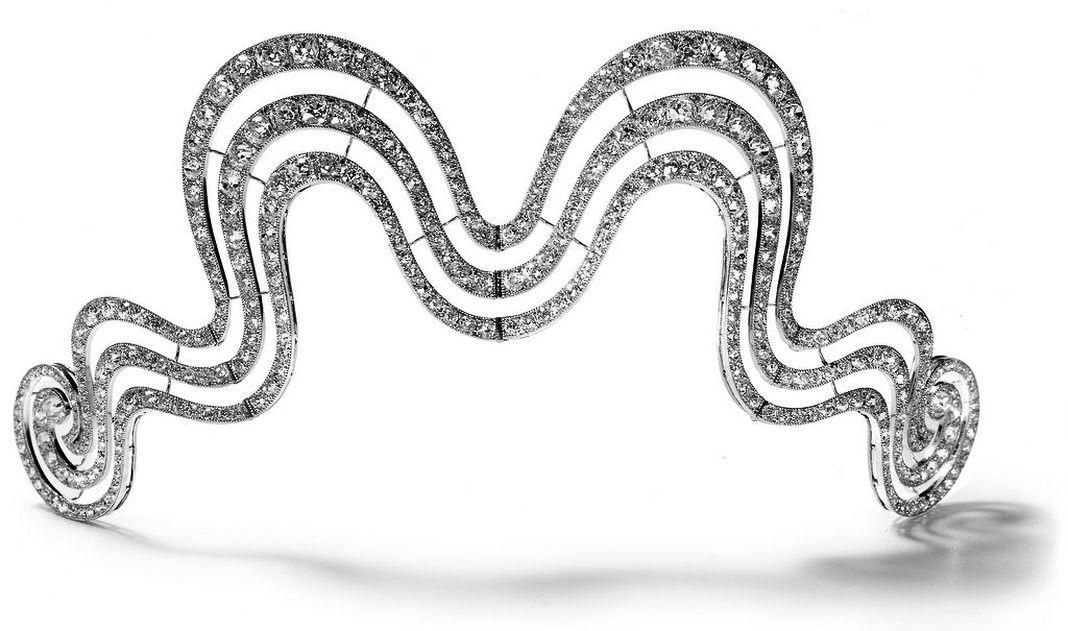Cartier, тиара: платина и бриллианты, 1902 г. Cartier, тиара: платина и бриллианты