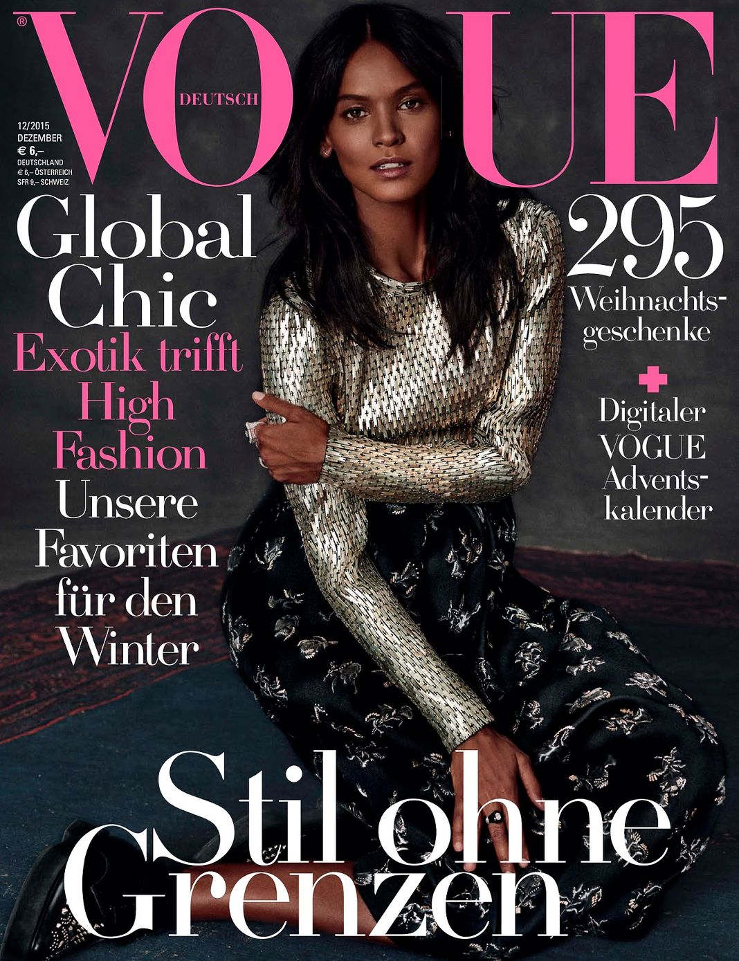 На обложке журнала Vogue Deutsch, декабрь 2015 г. На обложке журнала Vogue Deutsch.