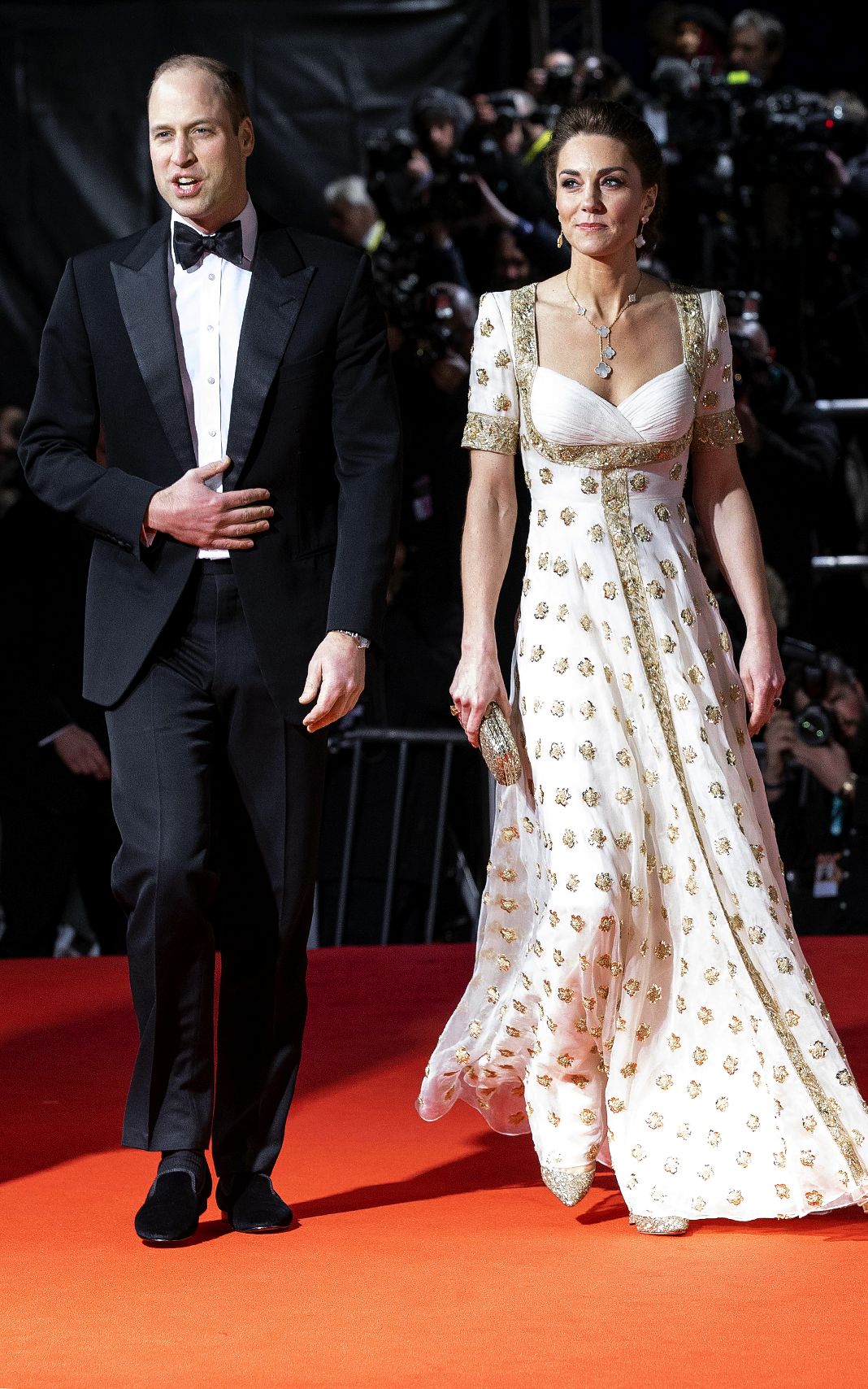 Принц Уильям и Кэтрин присутствуют на церемонии вручения награды EE British Academy Film Awards 2020 в Лондоне, 2 февраля 2020 г.