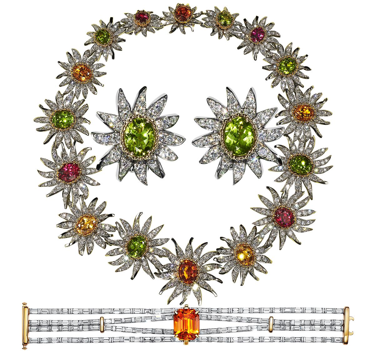 Колье, серьги, браслет из коллекции Blue Book Tiffany & Co. Tiffany & Co. Колье, серьги, браслет из коллекции Blue Book