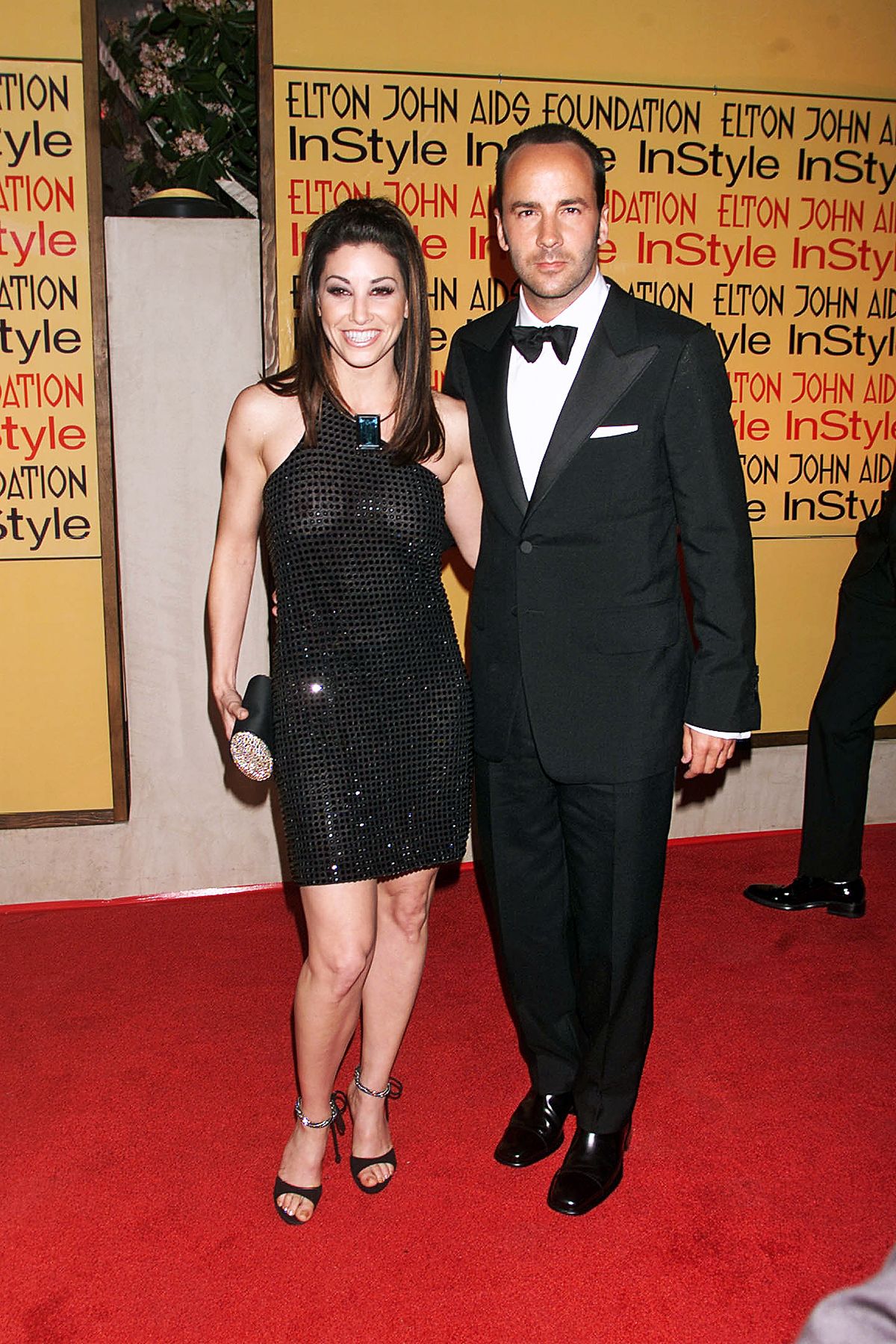 Джина Гершон и Том Форд на вечеринке Elton John Aids Foundation / InStyle Oscar Party