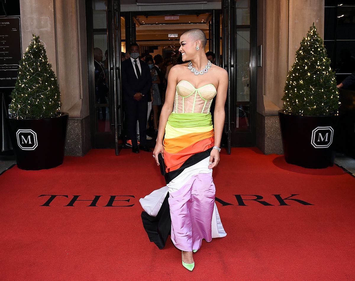 Джордан Александр на гала-концерте Met Gala 2021 в Нью-Йорке, 13 сентября 2021 г. Джордан Александр на гала-концерте Met Gala 2021