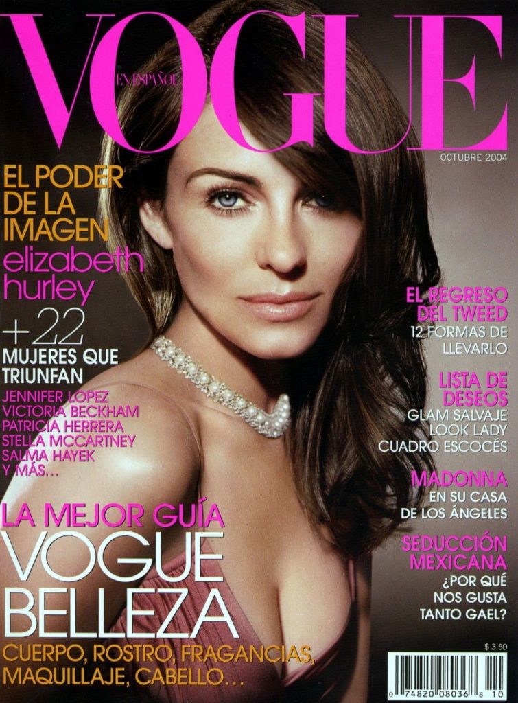На обложке журнала Vogue Mexico, октябрь 2004 г. На обложке журнала Vogue Mexico