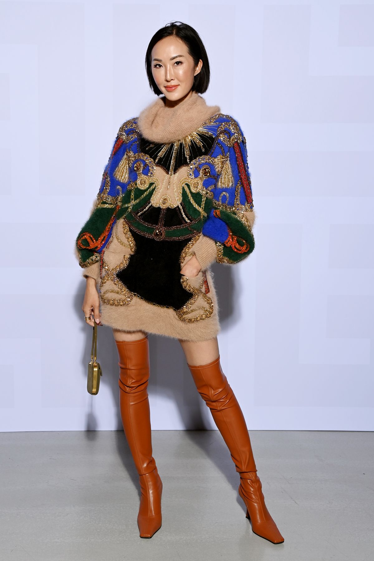 Криселл Лим на шоу Balmain Womenswear Весна/лето 2022 в рамках Недели моды в Булонь-Бийанкуре, 29 сентября 2021 г., фото 1 Криселл Лим на шоу Balmain Womenswear Весна/лето 2022 в рамках Недели моды, фото 1