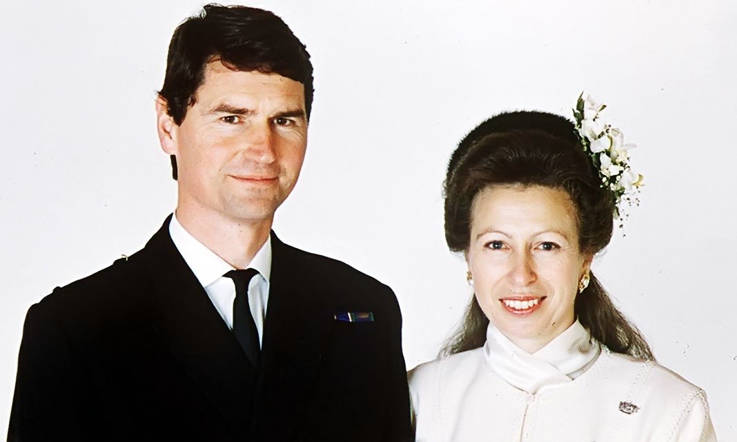 Принцесса Анна и Тимоти Лоренс на свадьбе
