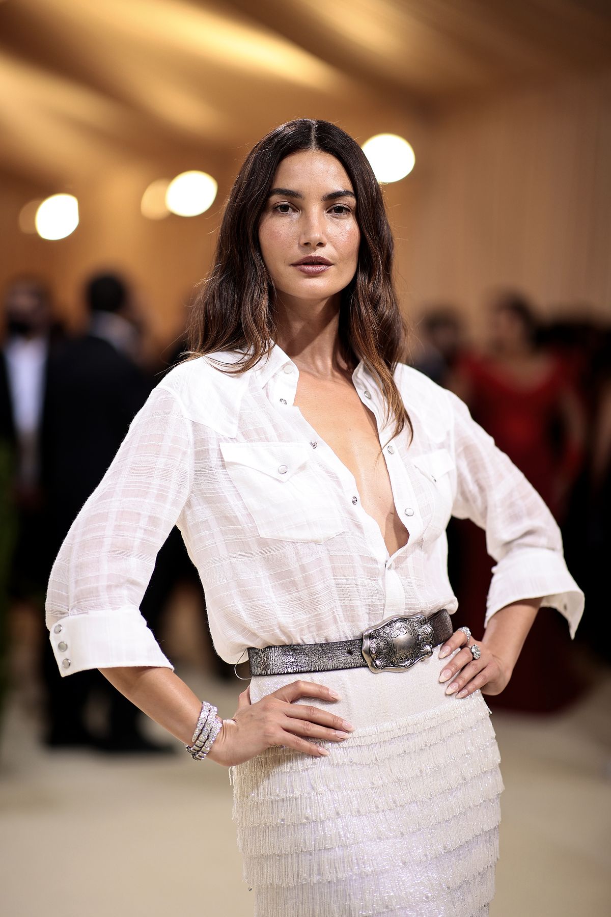 Лили Олдридж на балу Института костюма Met Gala 2021 «In America: A Lexicon Of Fashion» в Метрополитен-музее, 13 сентября 2021 г., фото 2 Лили Олдридж на балу Института костюма Met Gala 2021 «In America: A Lexicon Of Fashion», фото 2