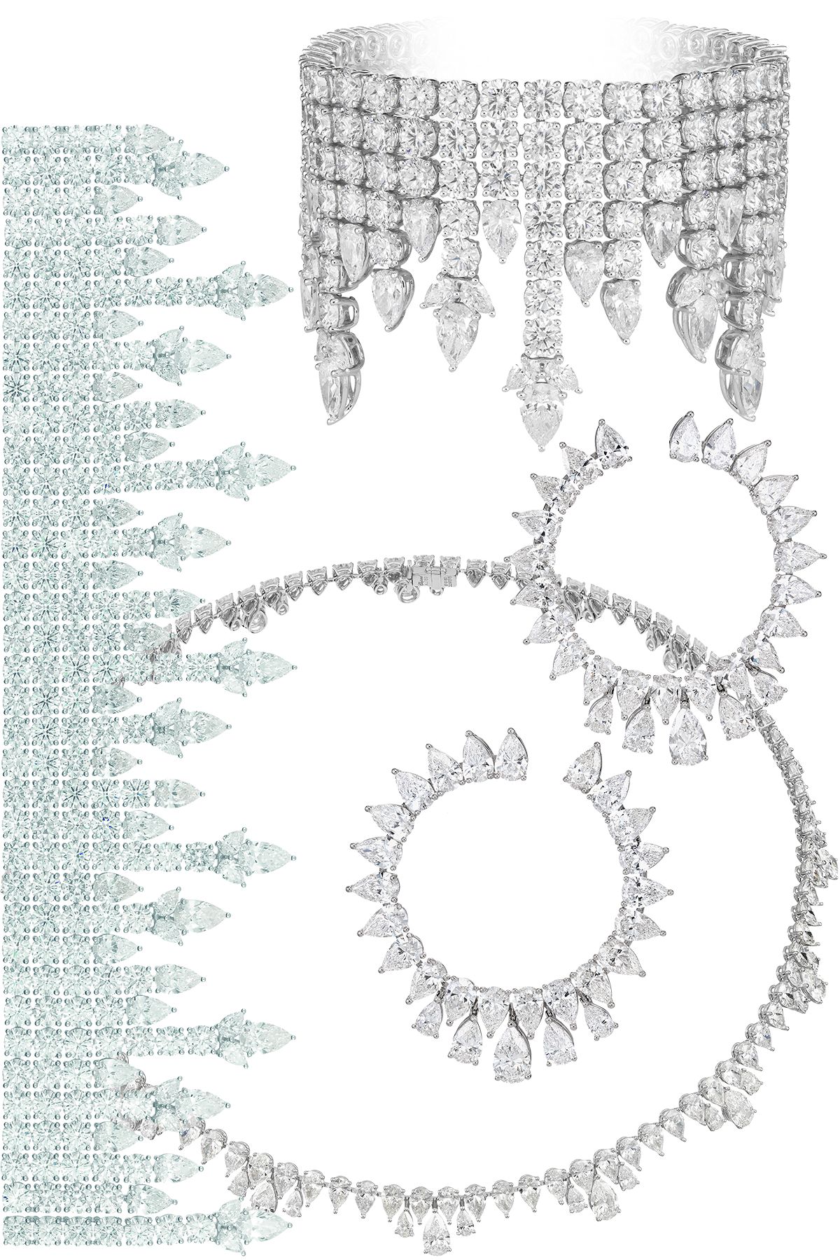Браслет, серьги, колье Haute Joaillerie из коллекции Green Carpet Chopard Chopard, браслет, серьги, колье Haute Joaillerie из коллекции Green Carpet