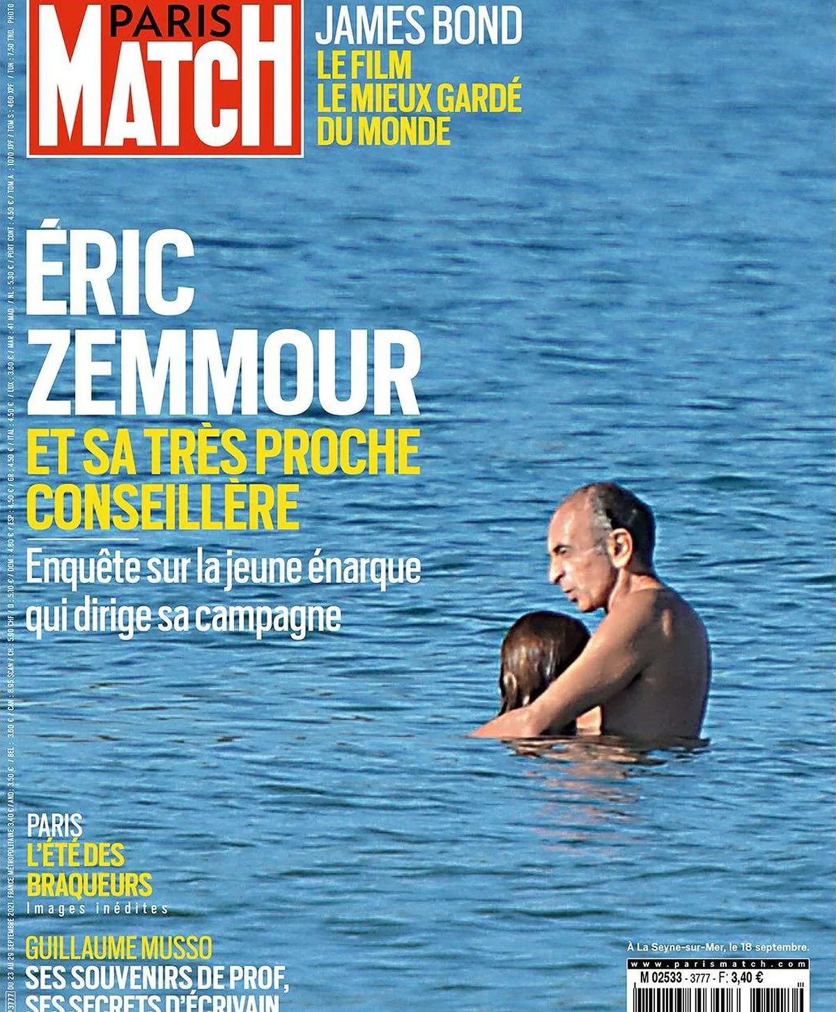 Paris Match объявила о смене редактора на фоне скандала из-за компрометирующих фотографий Эрика Земмура, крайне правого политика, который, как ожидается, будет баллотироваться на пост президента Франции. Эрве Гаттеньо потерял работу редактора через месяц после того, как 14 сентября 2021 года поместил на обложку журнала фотографию 63-летнего Земмура, обнимающего Сару Кнафо, свою 28-летнюю помощницу во время отдыха на Французской Ривьере. фотография 63-летнего Эрика Земмура, обнимающего Сару Кнафо