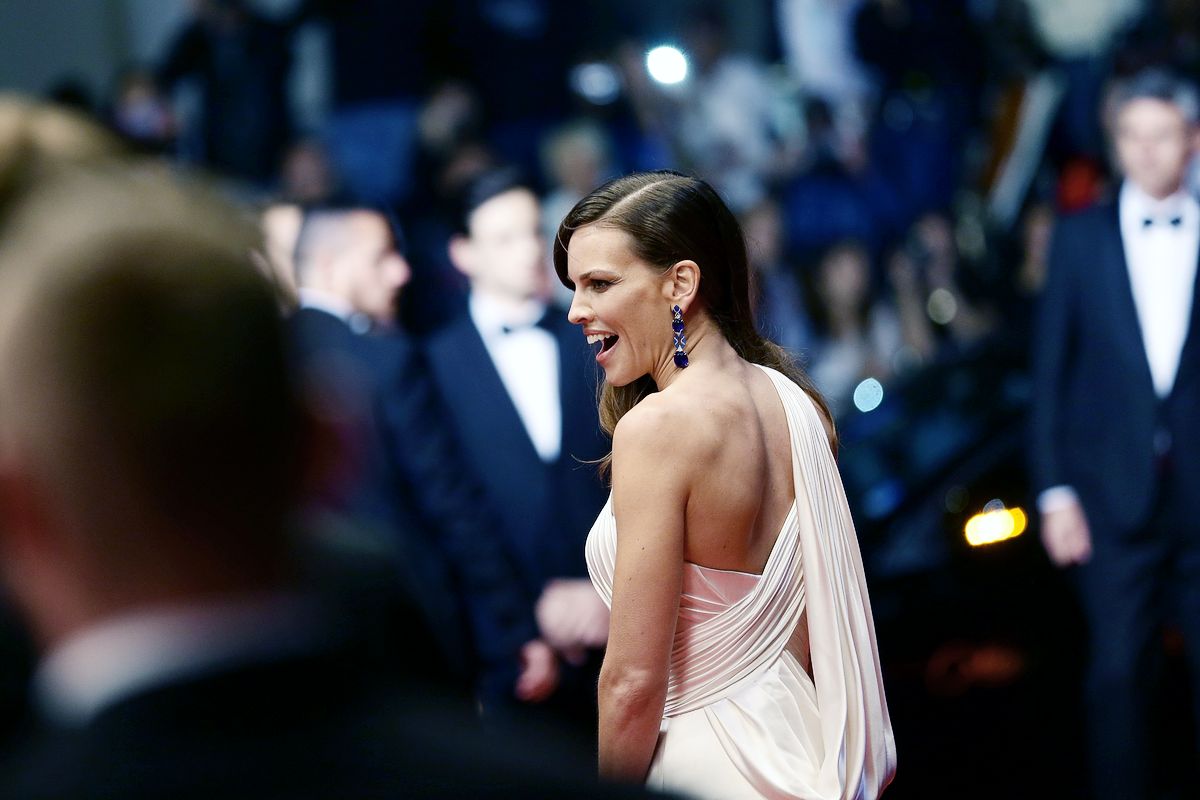 Хилари Суонк на премьере фильма «Местный» в рамках 67-го ежегодного Каннского кинофестиваля, 18 мая 2014 г. Хилари Суонк на премьере фильма «Местный»
