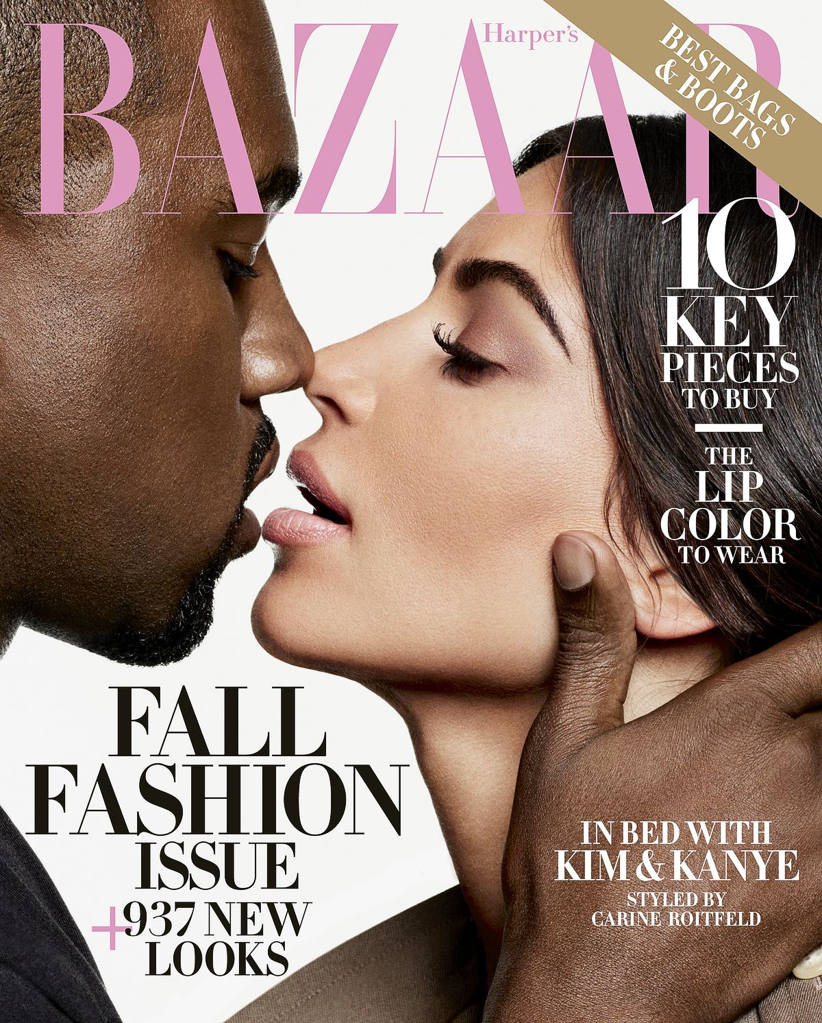 Ким Кардашьян и Канье Уэст на обложке журнала Harper's BAZAAR, сентябрь 2016 г. Ким Кардашьян и Канье Уэст на обложке журнала Harper's BAZAAR