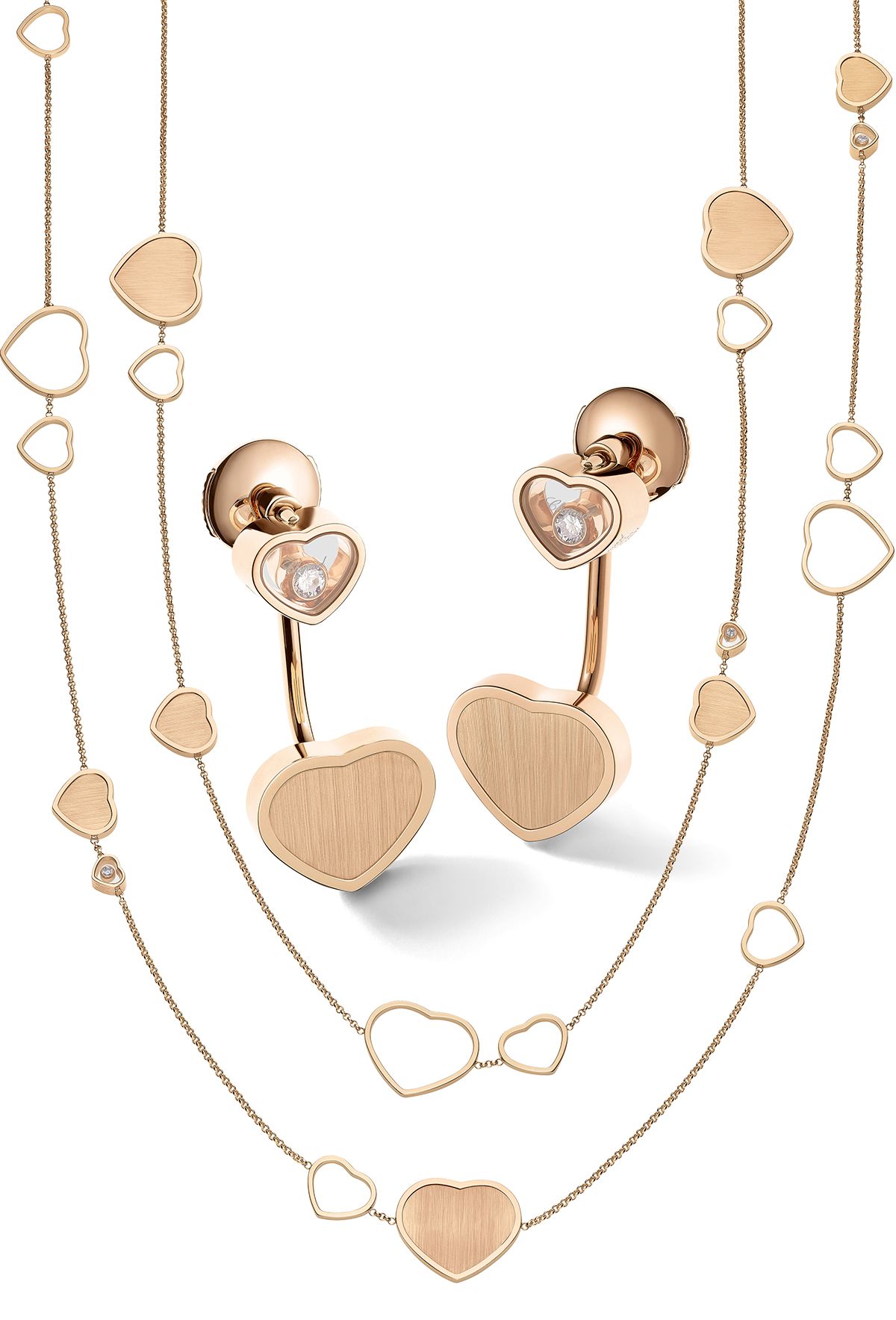 Серьги, колье Chopard, фото 1 Серьги, колье из коллекции Golden Hearts Chopard, фото 1