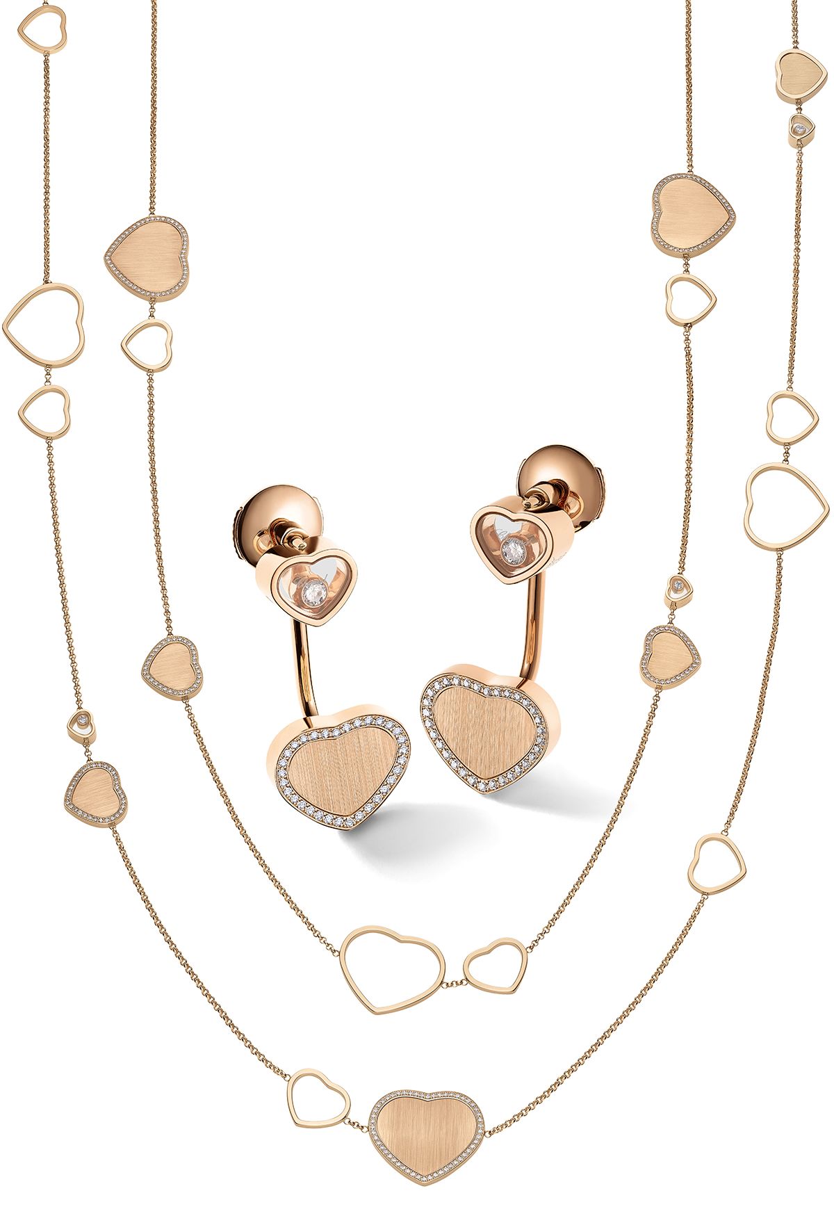 Серьги, колье из коллекции Golden Hearts Chopard, фото 2 Серьги, колье из коллекции Golden Hearts Chopard, фото 2