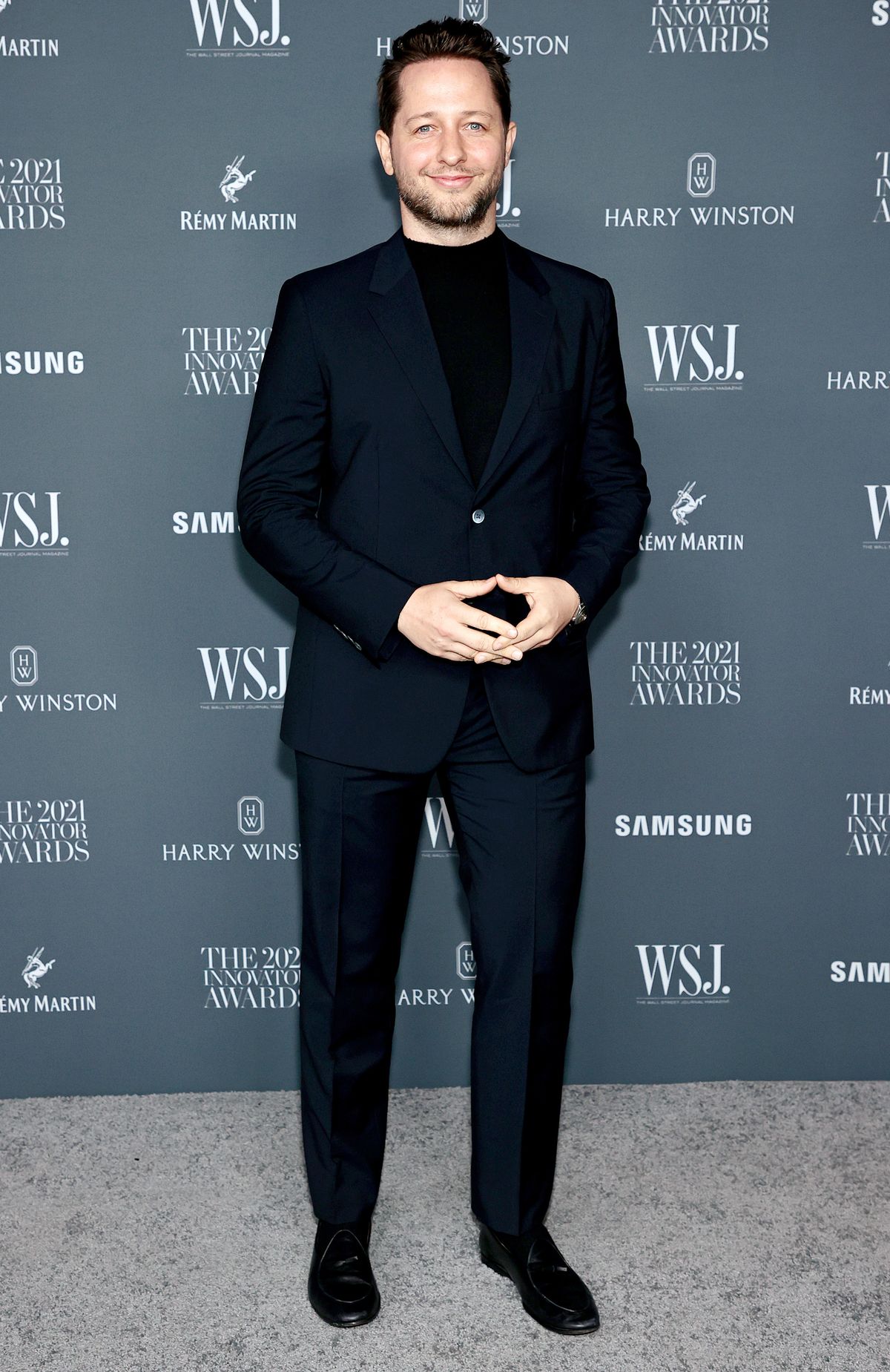 Дерек Бласберг на церемонии вручения премии журнала WSJ Innovator Awards 2021 в Нью-Йорке, 1 ноября 2021 г. Дерек Бласберг на церемонии вручения премии журнала WSJ Innovator Awards 2021