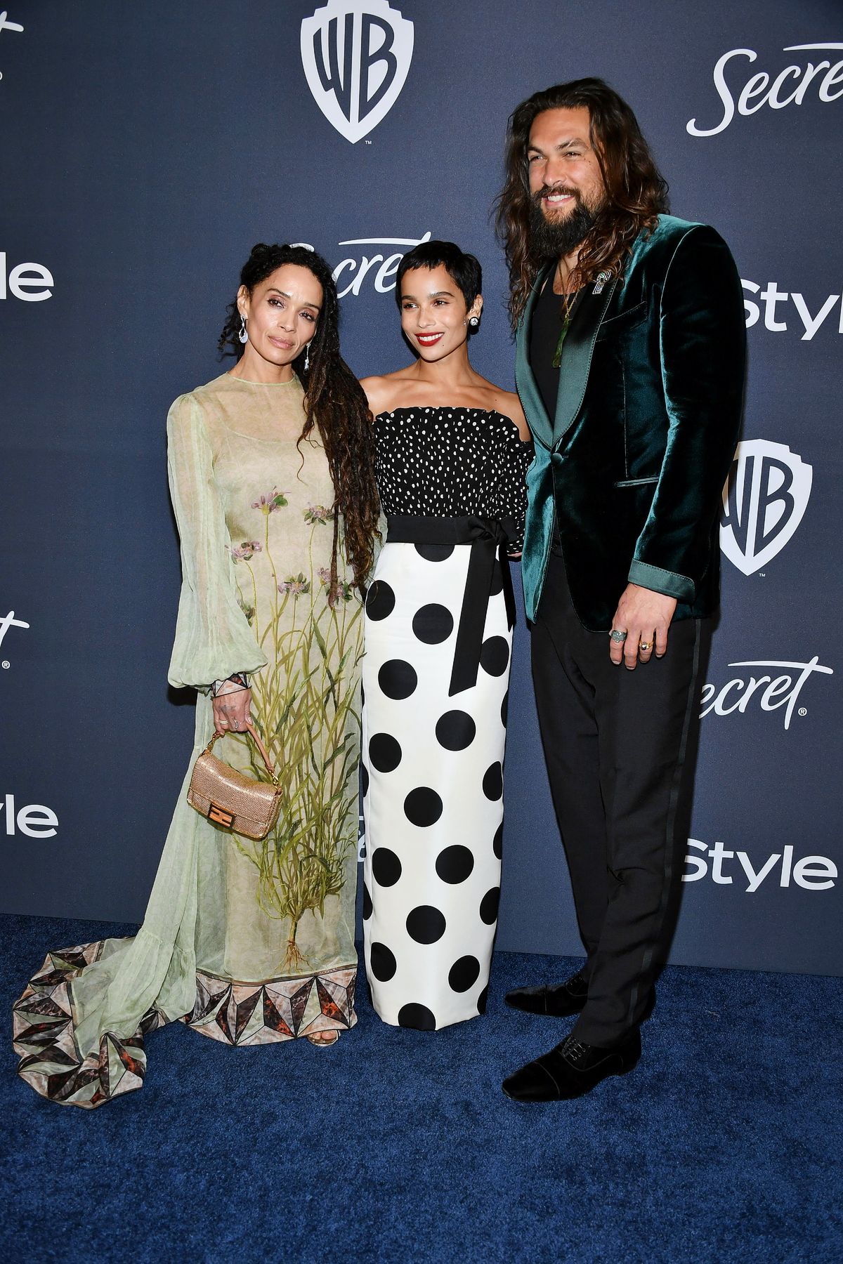 Лиза Боне, Зои Кравиц и Джейсон Момоа на 21-й ежегодной вечеринке InStyle Golden Globe After Party в Беверли-Хиллз, 5 января 2020 г. Лиза Боне, Зои Кравиц и Джейсон Момоа на 21-й ежегодной вечеринке InStyle Golden Globe