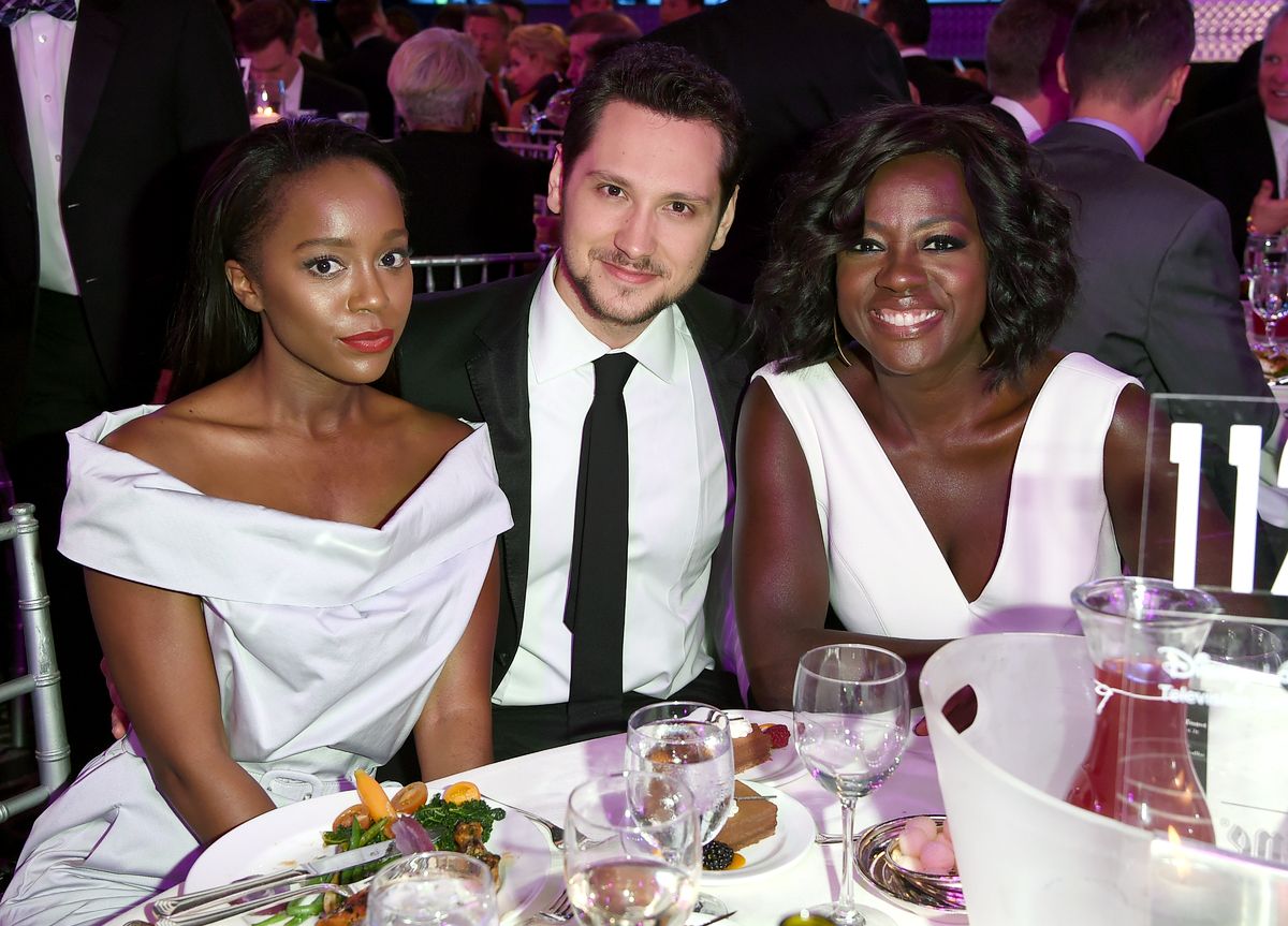 Аджа Наоми Кинг, Мэтт МакГорри и Виола Дэвис на 26-й ежегодной премии GLAAD Media Awards