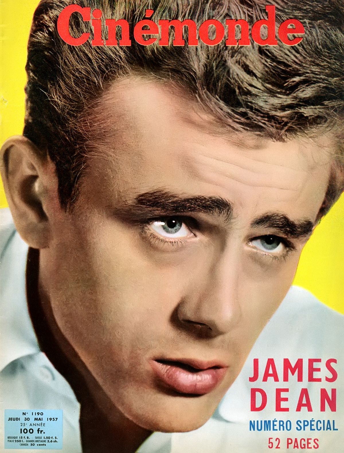 Джеймс Дин на обложке журнала Cinemonde, май 1957 г. Джеймс Дин на обложке журнала Cinemonde