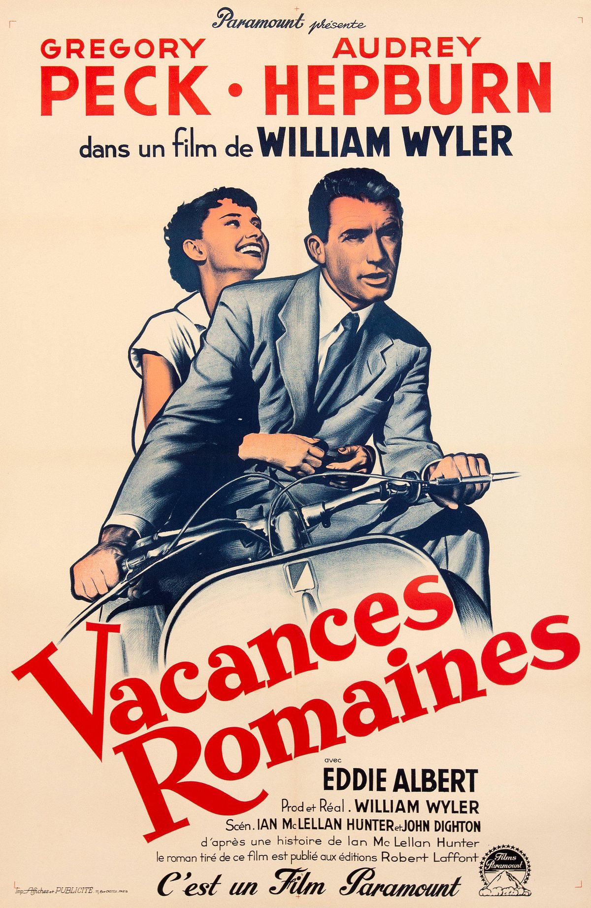 Грегори Пек и Одри Хепберн на афише фильма «Римские каникулы», 1953 г. Грегори Пек и Одри Хепберн на афише фильма «Римские каникулы»