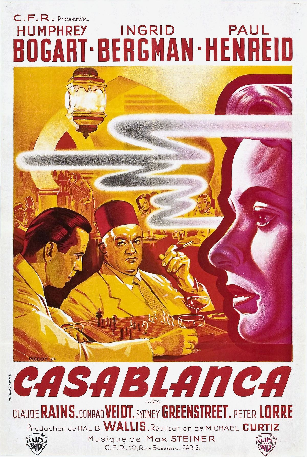 Ингрид Бергман на афише фильма «Касабланка», 1942 г. Ингрид Бергман на афише фильма «Касабланка»