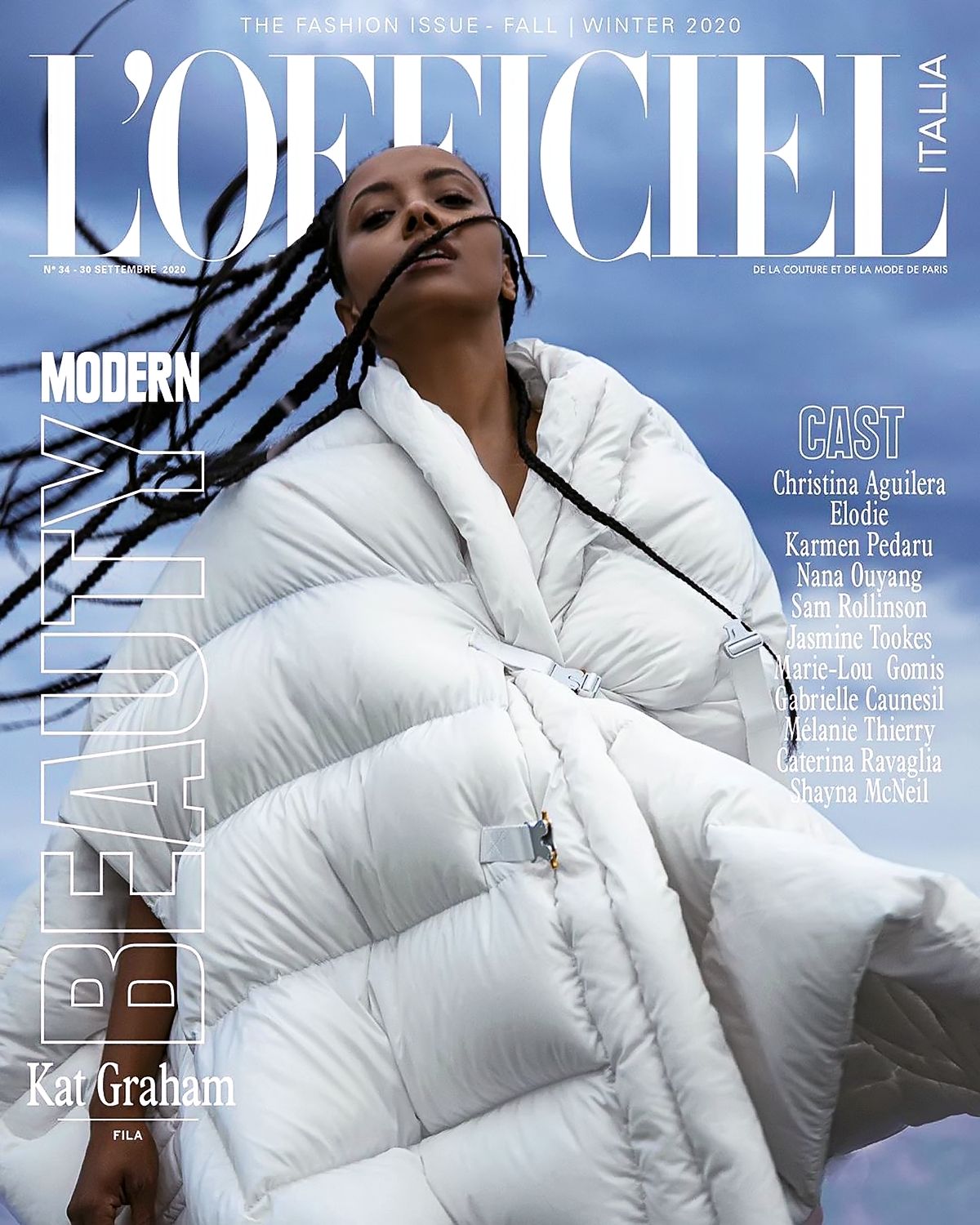 Кэт Грэм на обложке журнала L'OFFICIEL Italia, зима 2020 г. На обложке журнала L'OFFICIEL