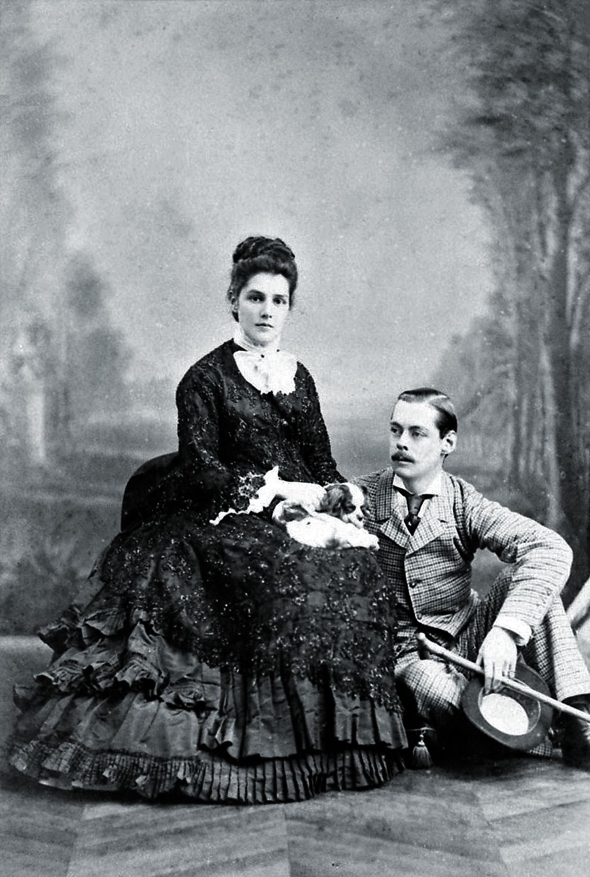 Лорд Рэндольф Черчилль и леди Дженни Джером, 1874 г. Лорд Рэндольф Черчилль и леди Дженни Джером