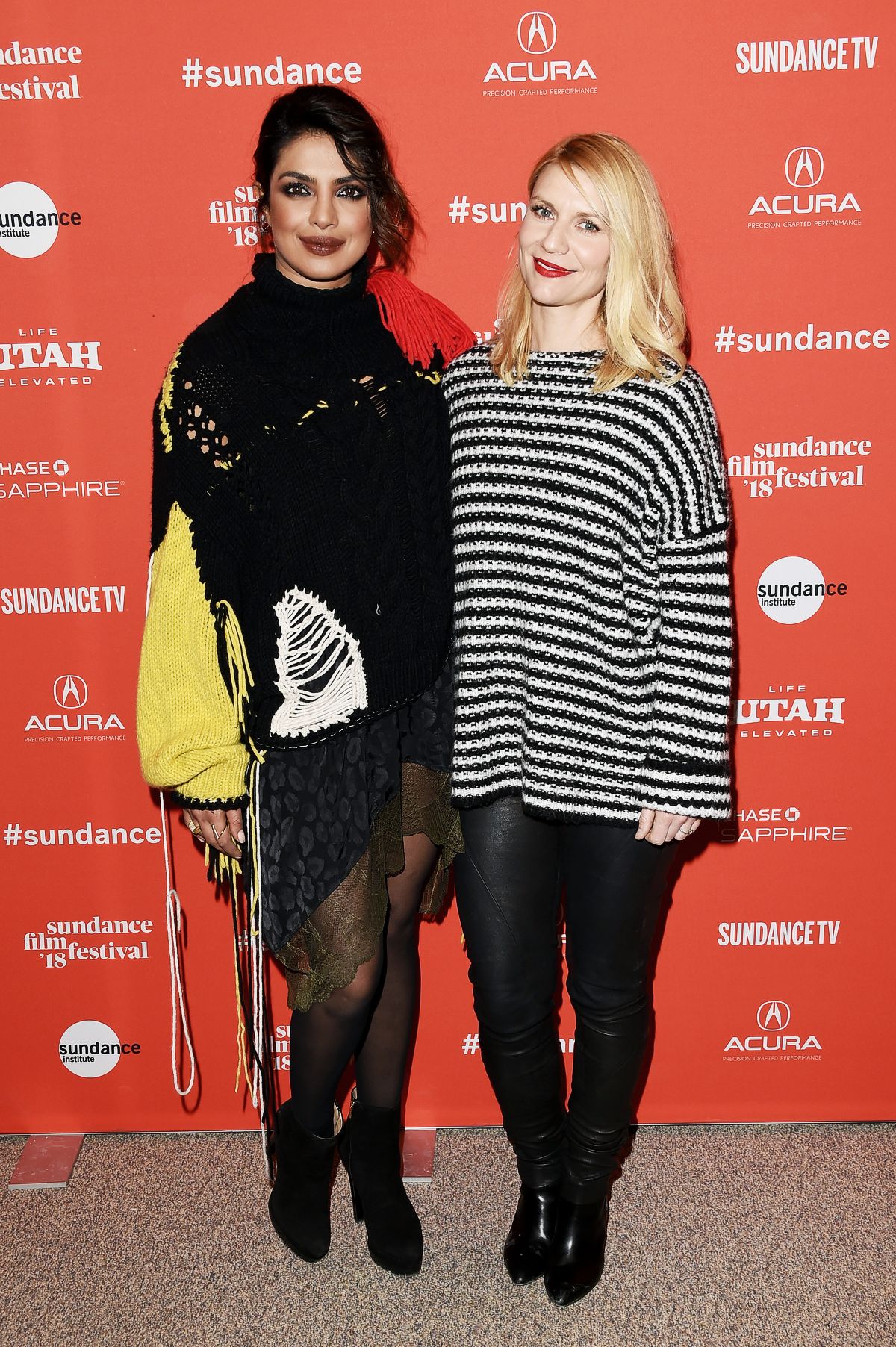 Приянка Чопра и Клэр Дэйнс на кинофестивале Sundance в Парк-Сити, 21 января 2018 г. Приянка Чопра и Клэр Дэйнс на кинофестивале Sundance