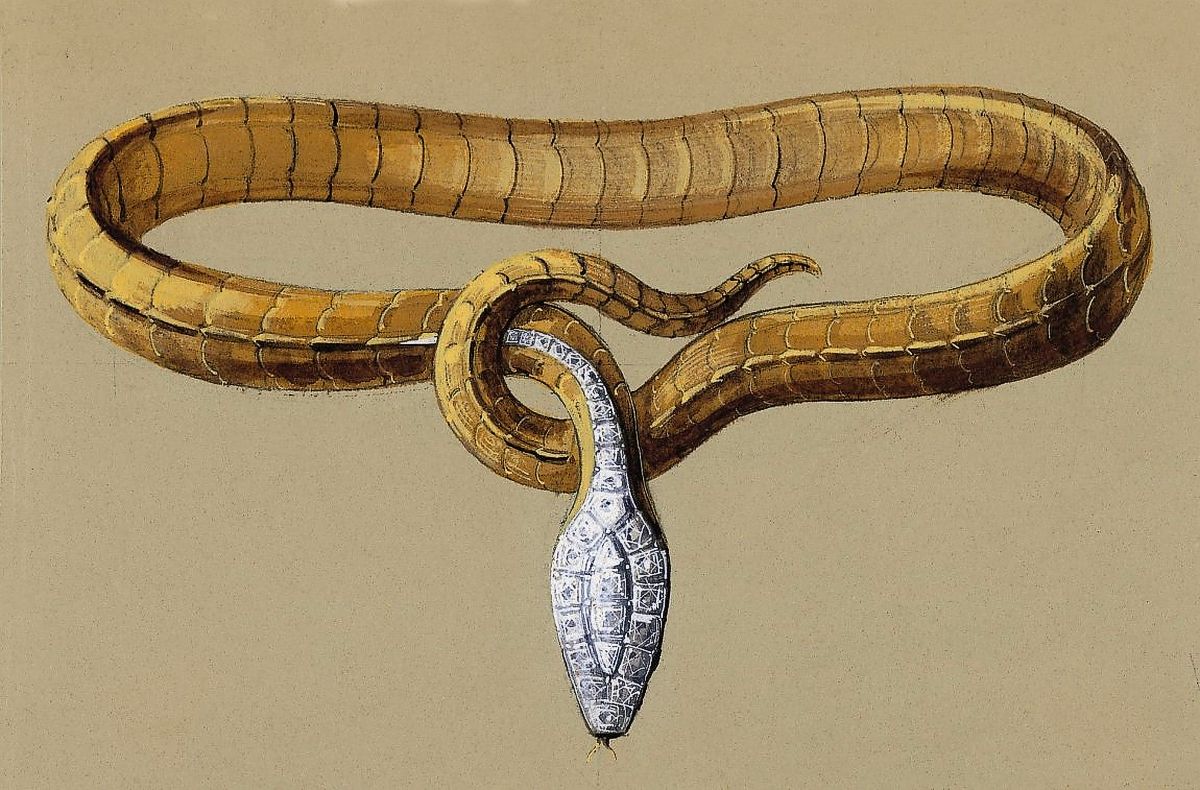 Рисунок ожерелья, подаренного Фредериком Бушероном своей жене Габриель, 1878 г. Рисунок ожерелья, подаренного Фредериком Бушероном своей жене Габриель