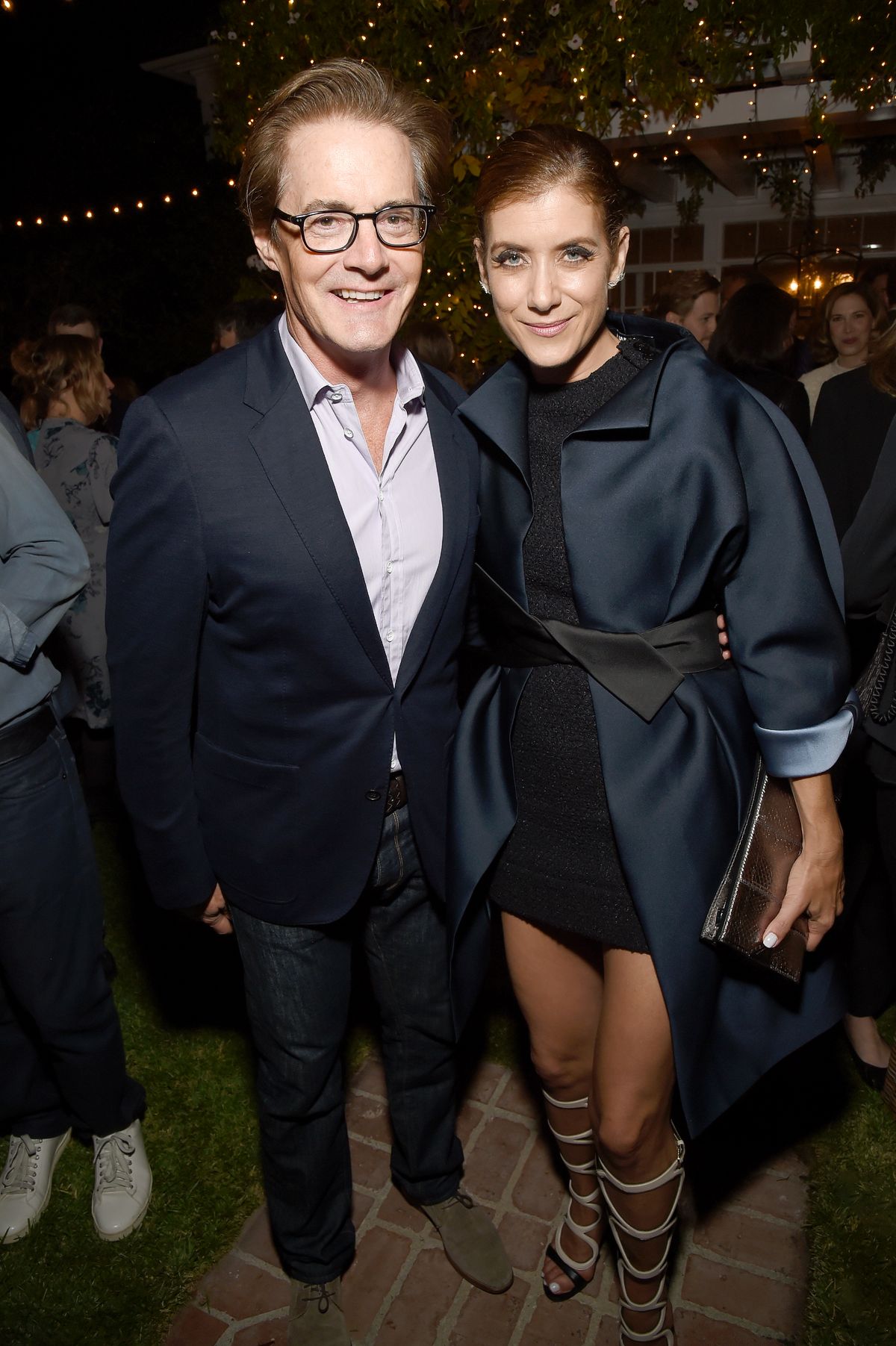 Кайл Маклахлен и Кейт Уолш на вечеринке Gersh Emmy Party в частной резиденции Лос-Анджелеса, 16 сентября 2016 г. Кайл Маклахлен и Кейт Уолш на вечеринке Gersh Emmy Party