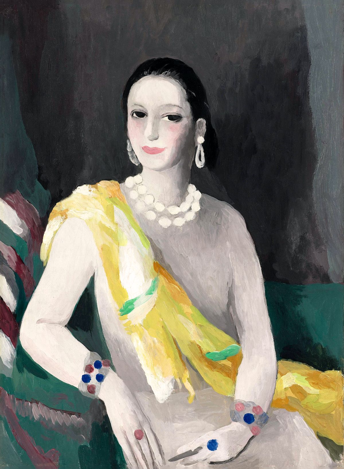 Портрет Элены Рубинштейн, работы Мари Лорансена, 1934 г. Портрет Элены Рубинштейн, работы Мари Лорансена