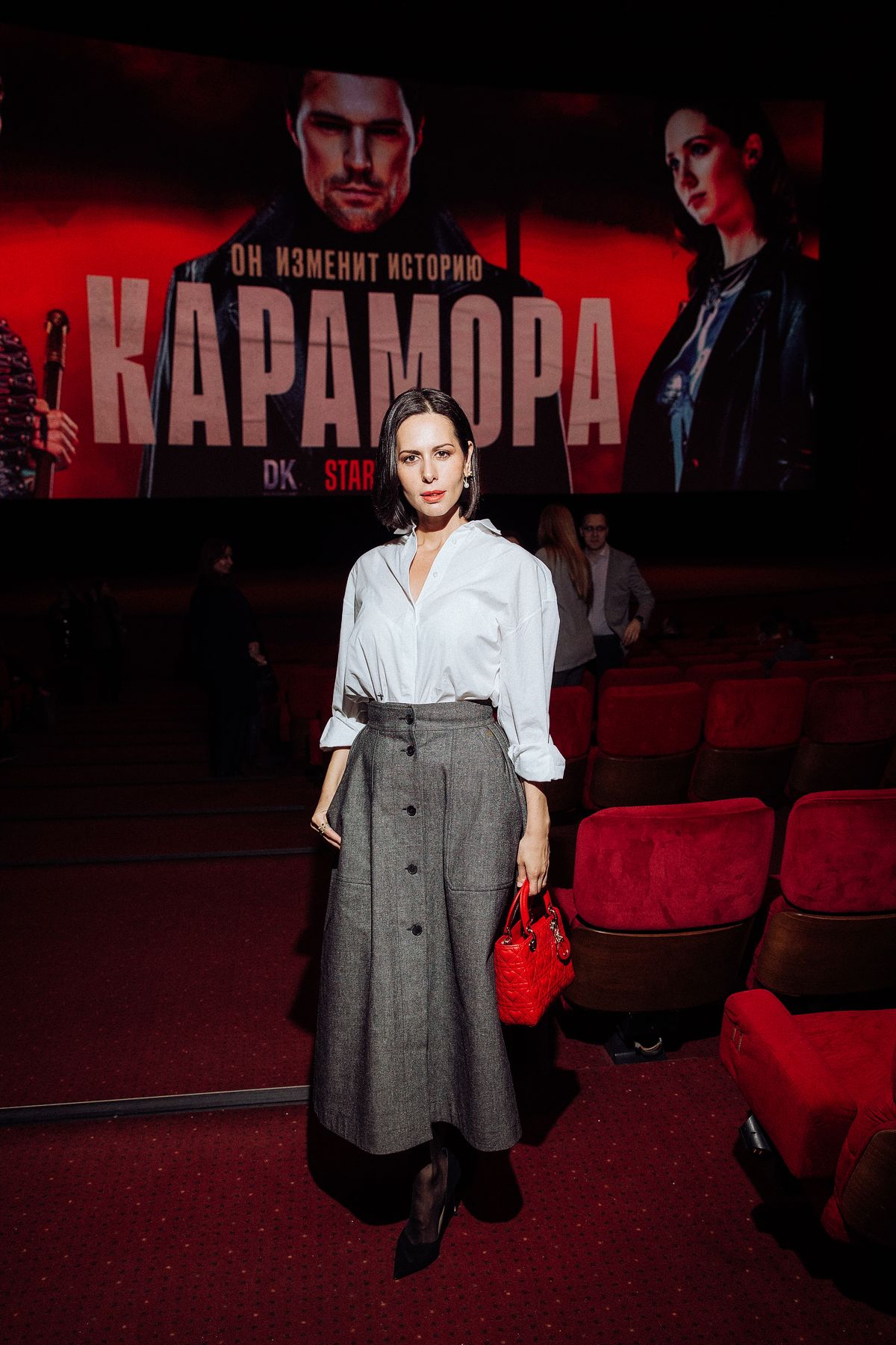 Сабина Ахмедова на премьере сериала Данилы Козловского «Карамора» в киноцентре «Октябрь», 19 января 2022 г. Сабина Ахмедова на премьере сериала Данилы Козловского «Карамора»