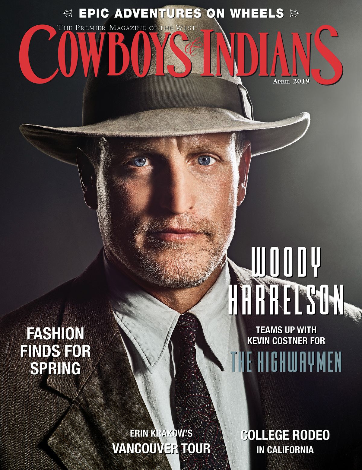 Вуди Харрельсон на обложке журнала Cowboys & Indians, апрель 2019 г. Вуди Харрельсон на обложке журнала Cowboys & Indians