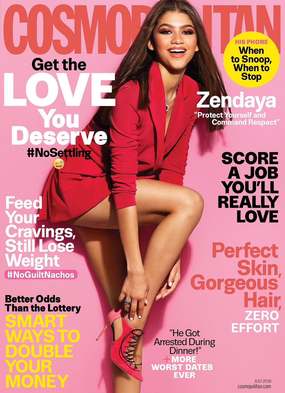 Зендая на обложке журнала Cosmopolitan