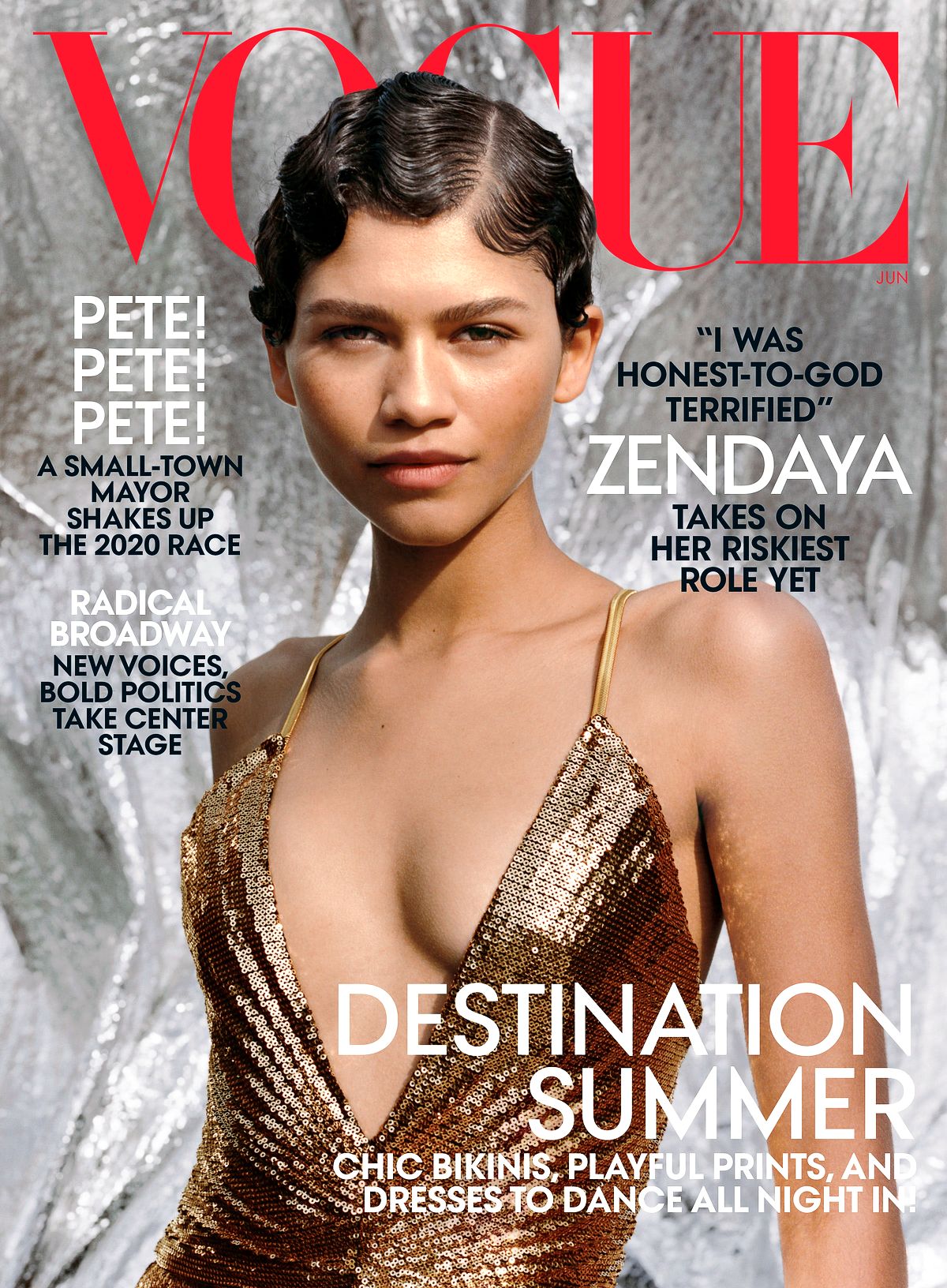 Зендая на обложке журнала Vogue, июнь 2019 г.