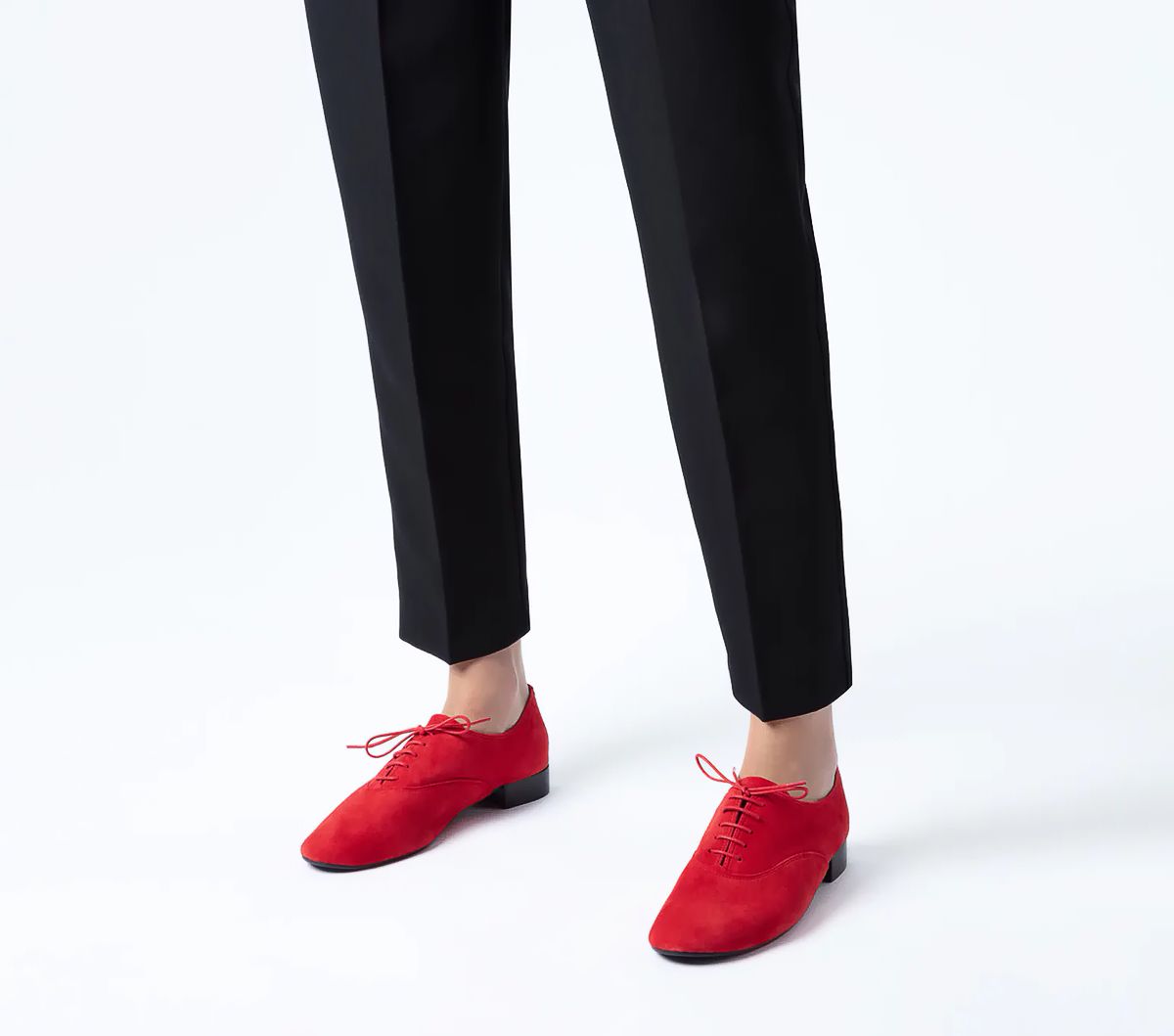 Repetto, замшевые полуботинки алого цвета, фото 3