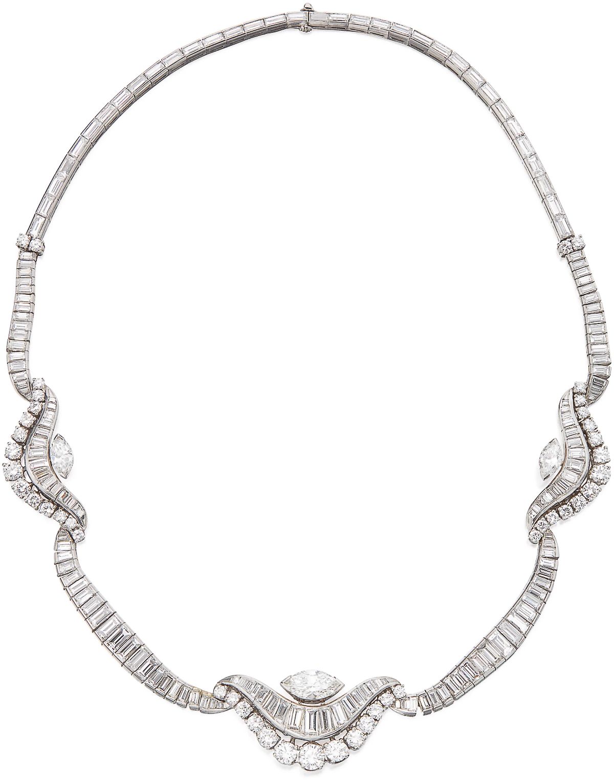 архивное колье Tiffany & Co. из платины с бриллиантами архивное колье Tiffany & Co. из платины с бриллиантами (1949-1959)